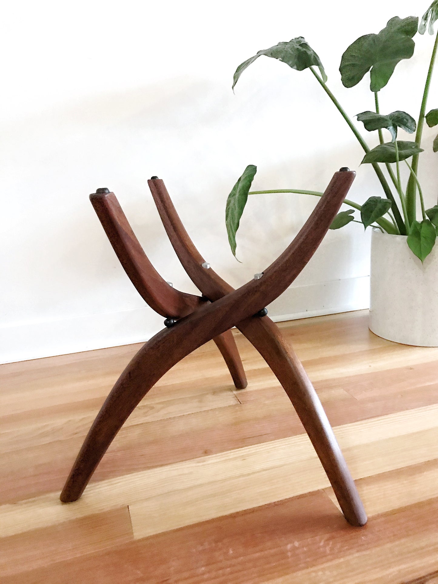 Walnut + Glass Side Table by Forest Wilson