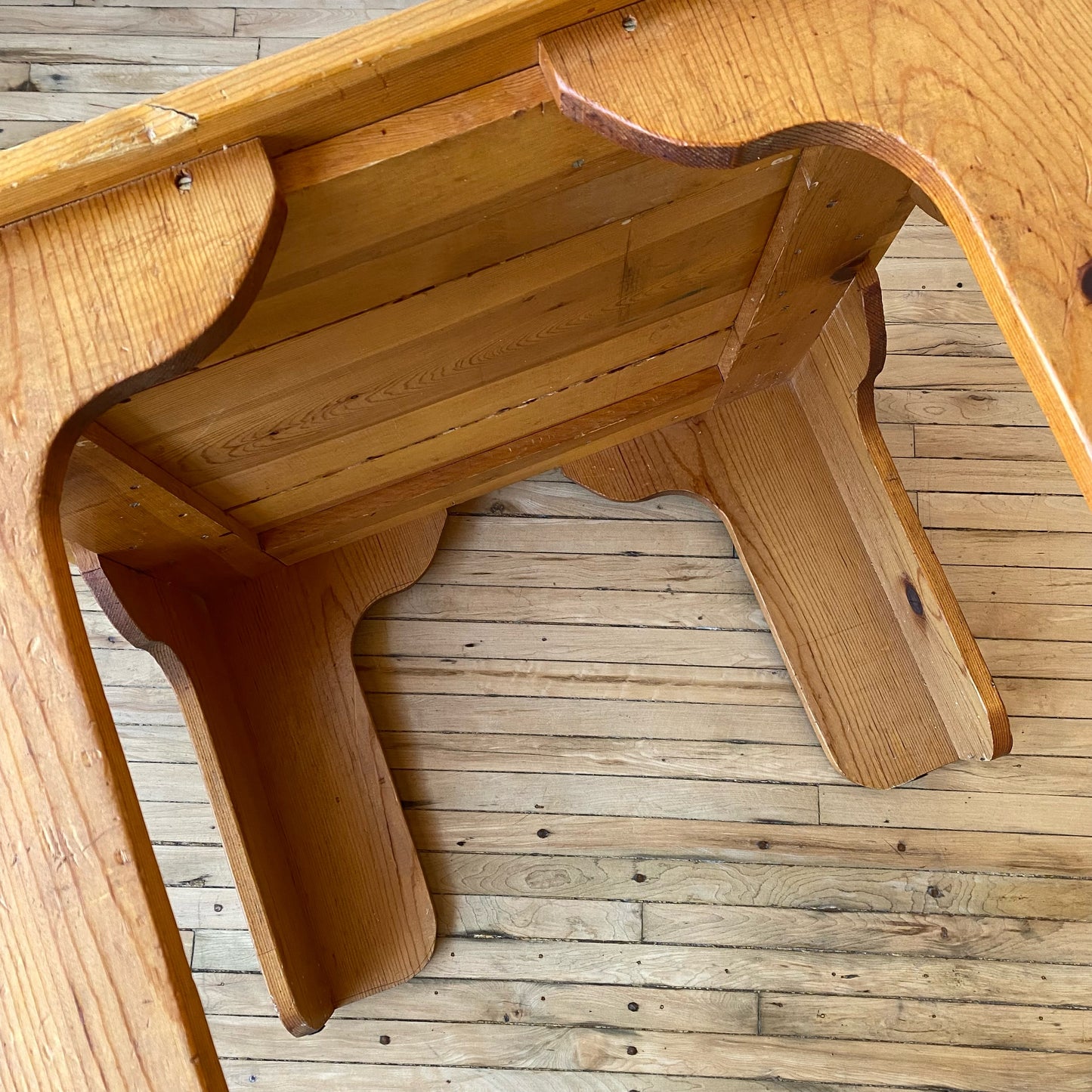 Vintage Handcrafted Folksy Coffee Table
