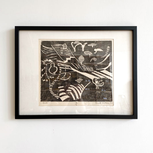 "Bull" : Vintage Original Print by Frank Wallace