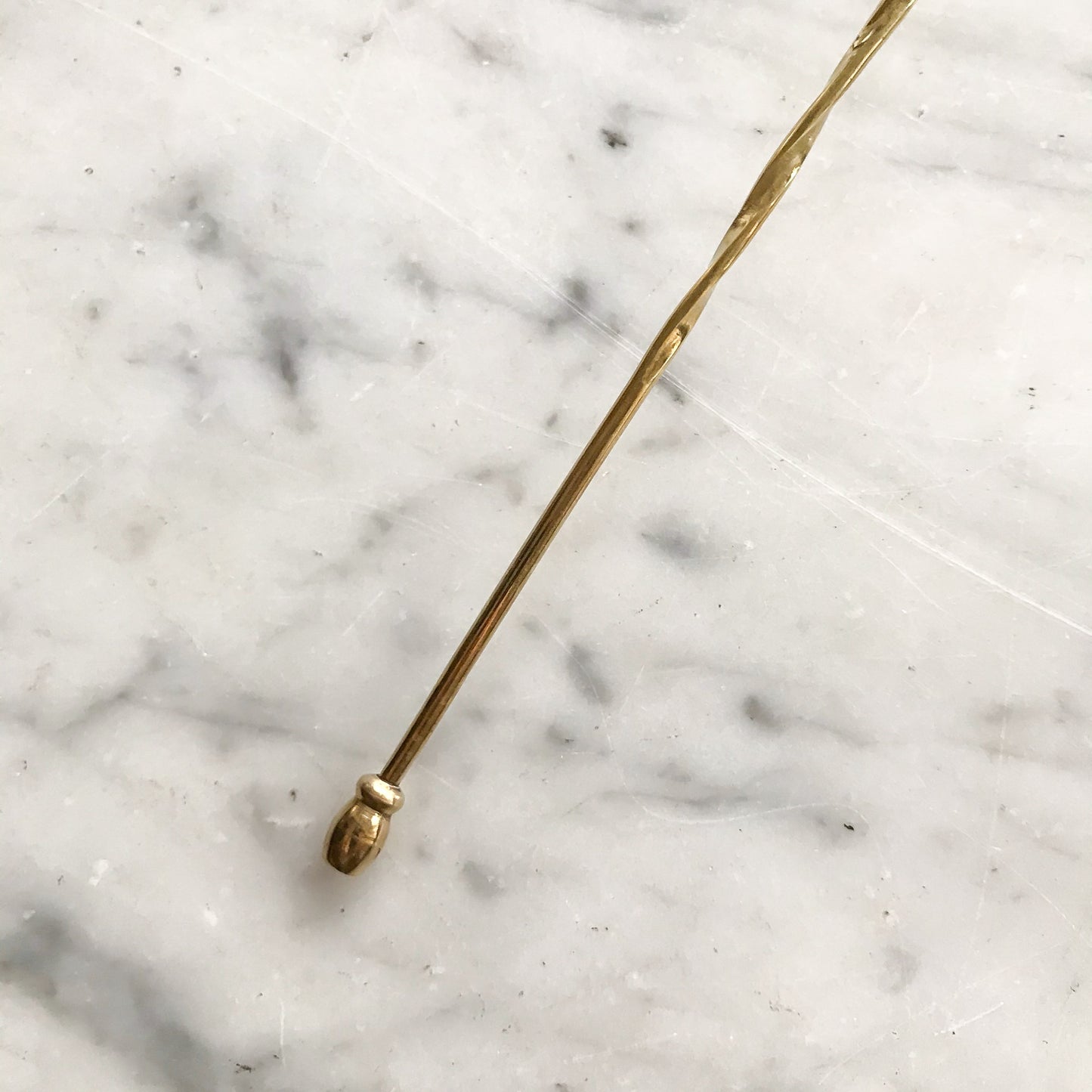 Vintage Brass Candle Snuffer with Twisted Handle