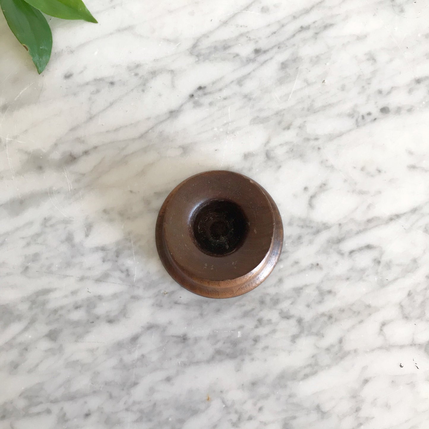 MCM Turned Wood Candlestick Holder