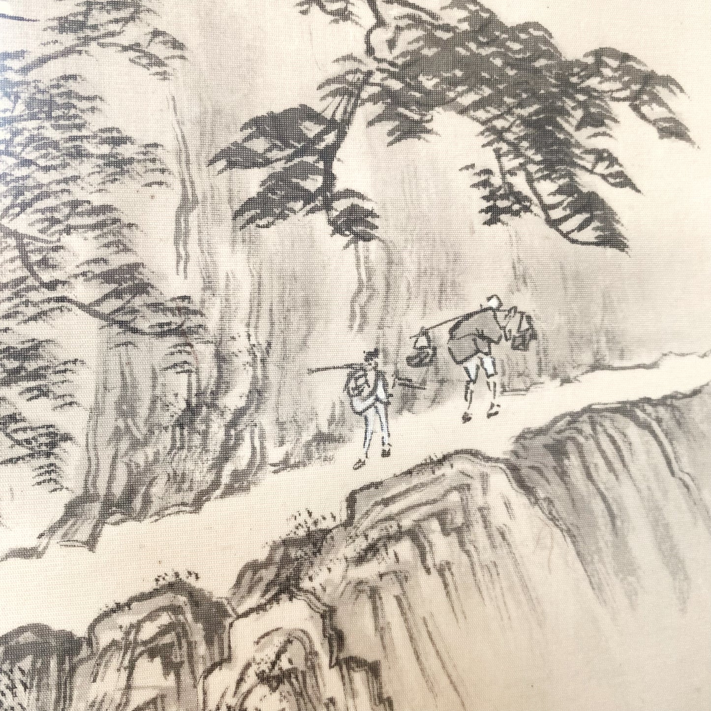 Framed Vintage Japanese Silk Scroll Painting (2' x 4'9")