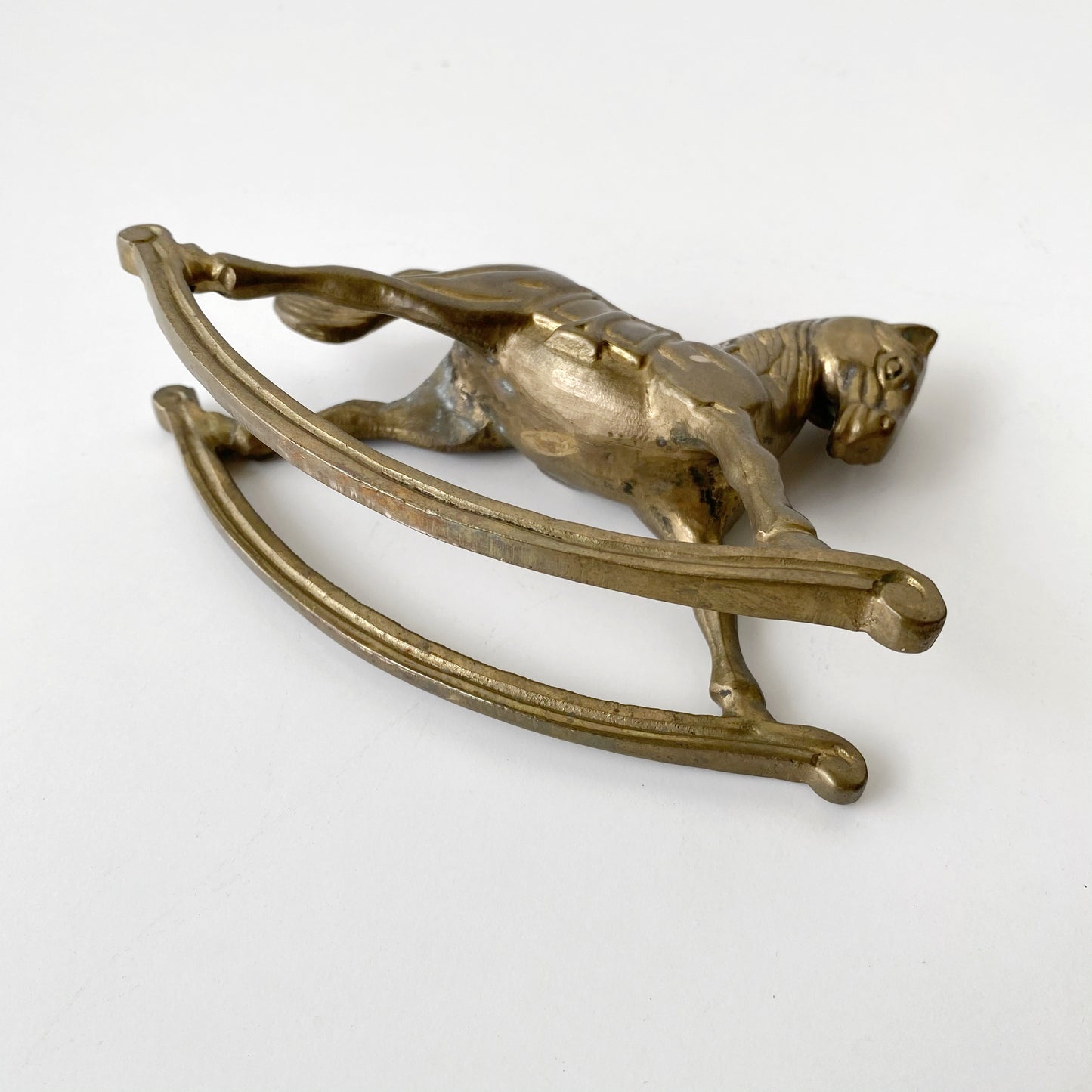 Vintage Brass Rocking Horse
