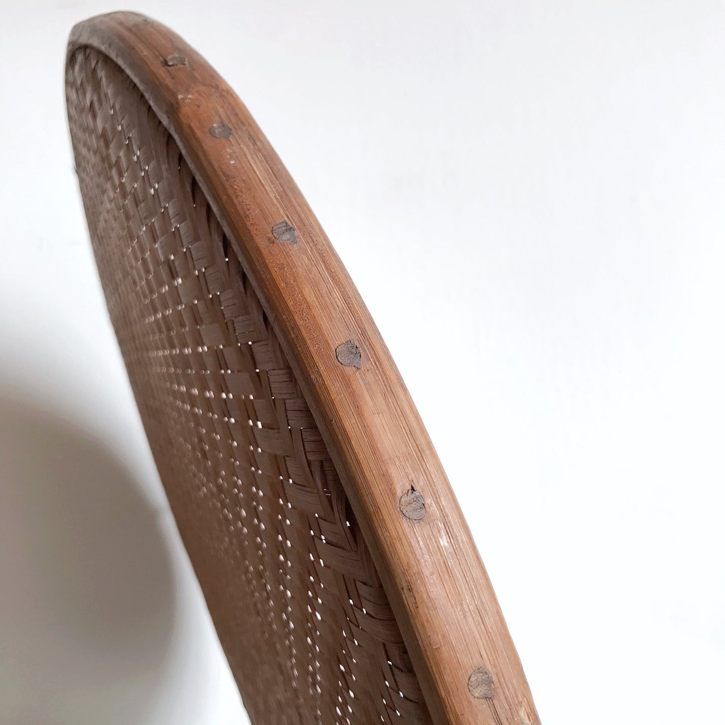 Vintage Round Woven Tray, 18"