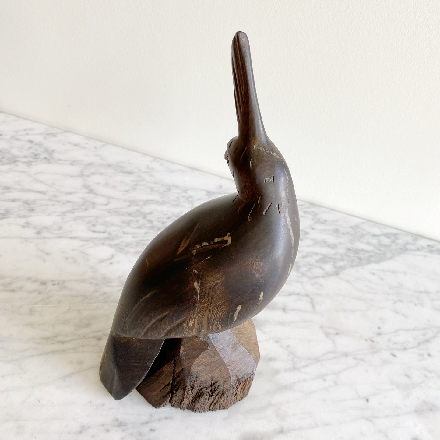 Large Vintage Ironwood Partridge Statue, 11.5”