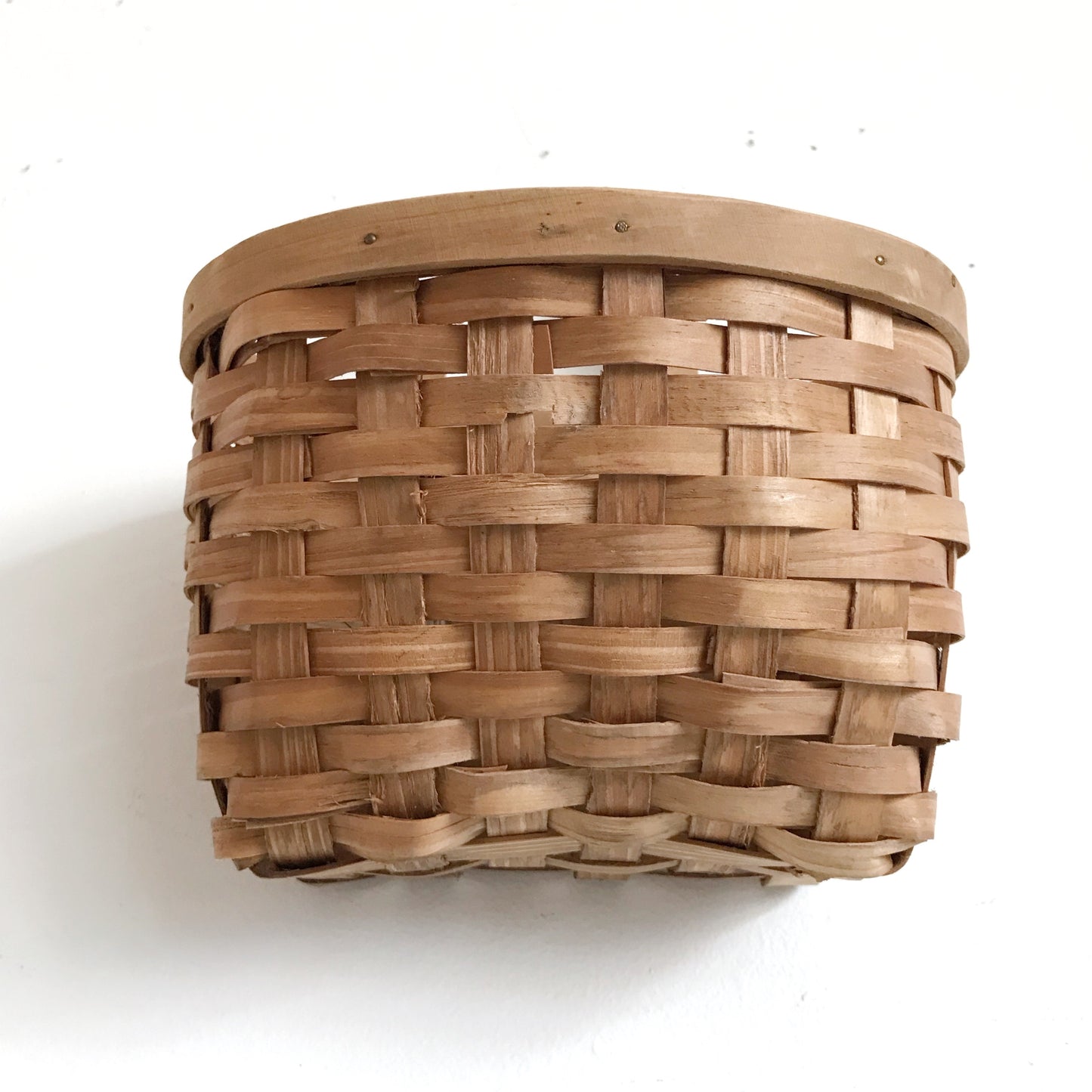 Small Vintage Woven Bentwood Wall Basket