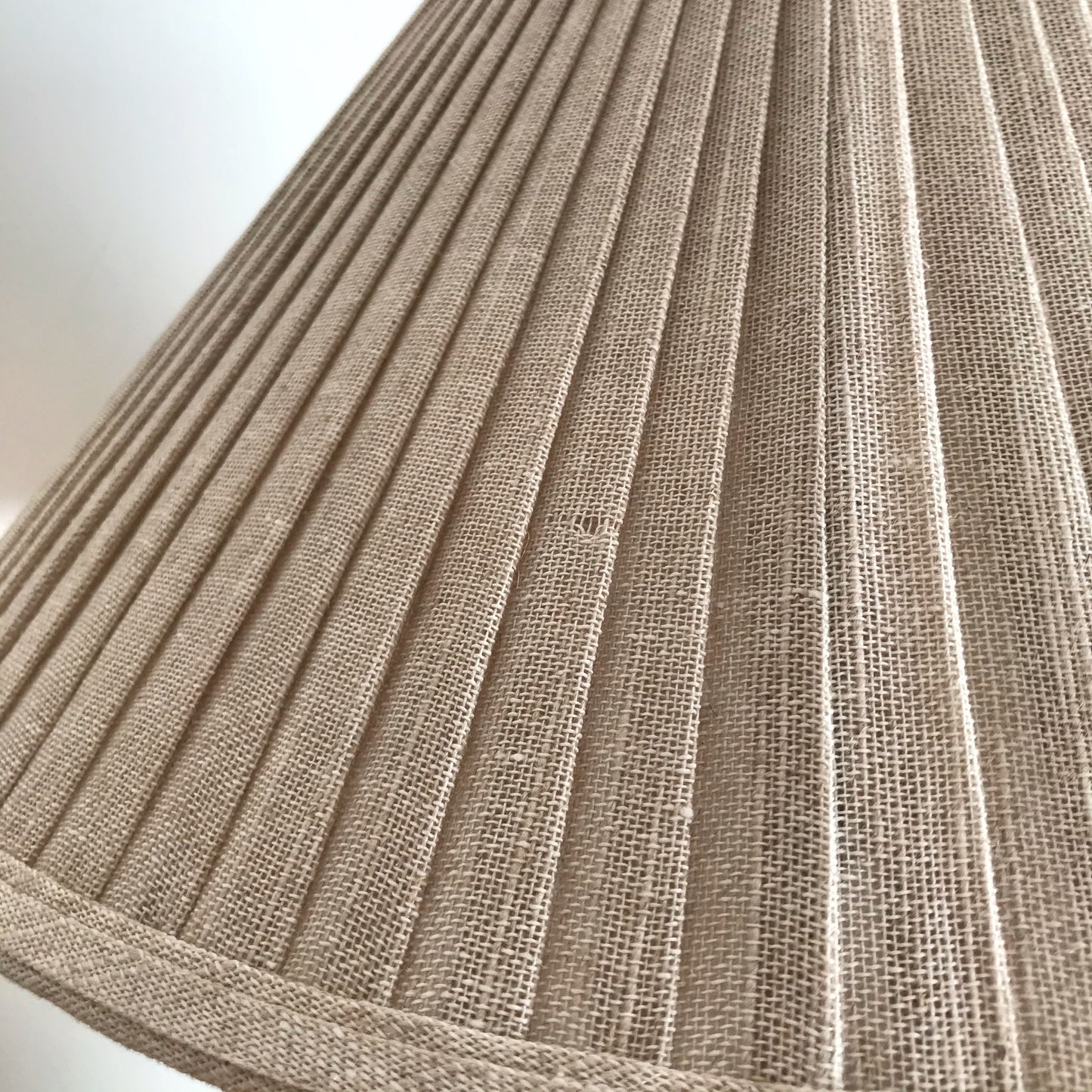 PAIR of XL Vintage Ceramic Lamps with Pleated Shades