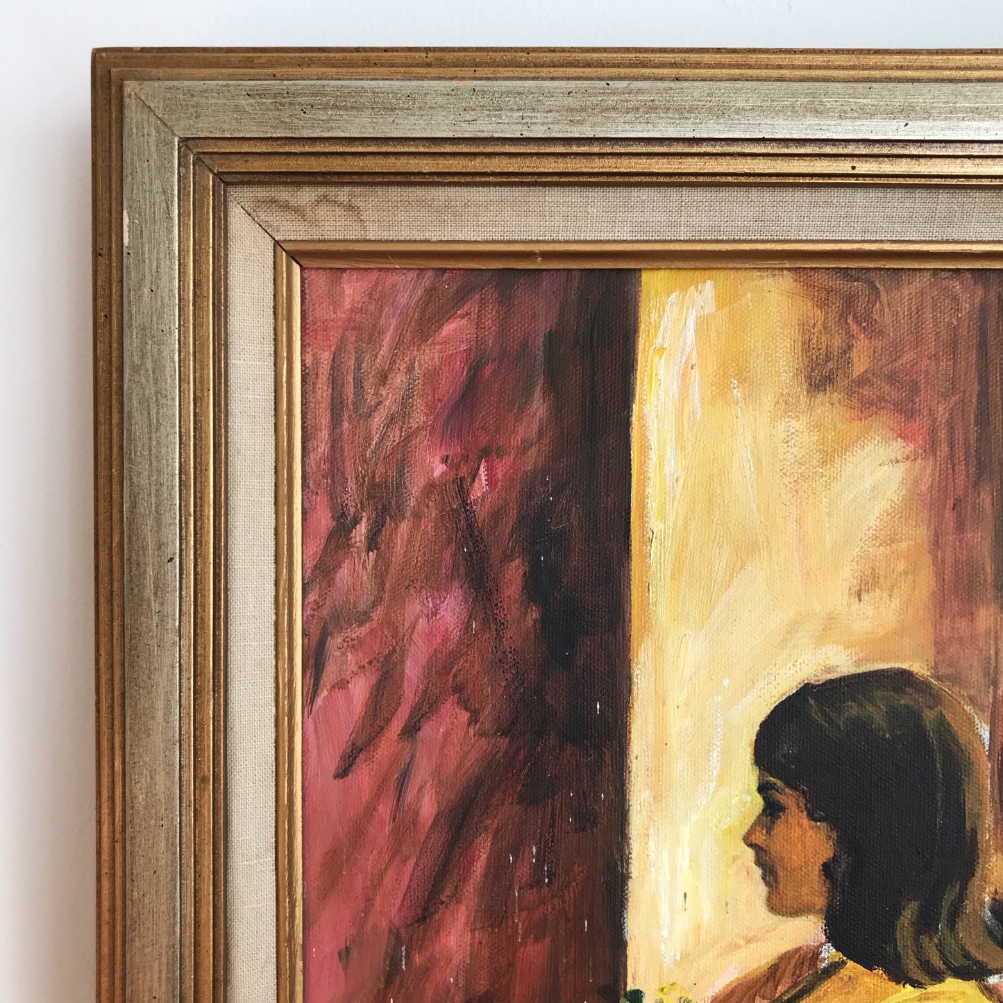 Original Portrait Painting of Woman in Yellow (14 x 17)