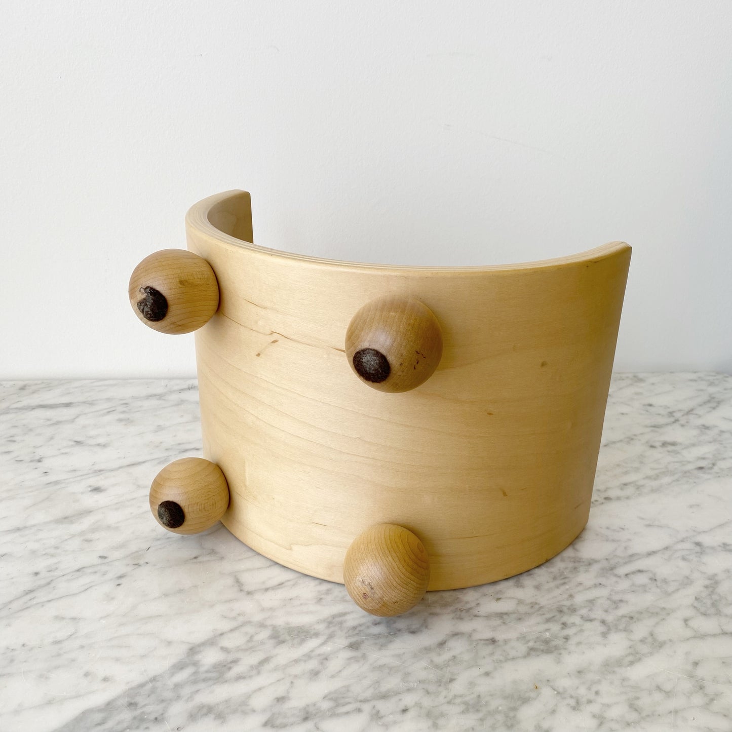 Found Birch Bent-Ply Magazine Holder