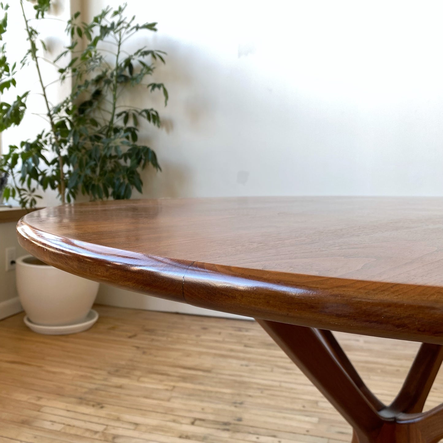 48” Vintage Walnut Dining Table