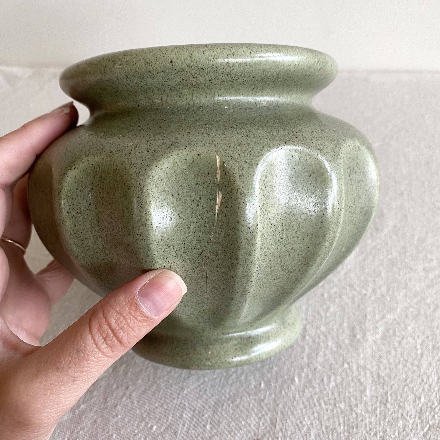 Vintage Ceramic Planter by Haeger, Green