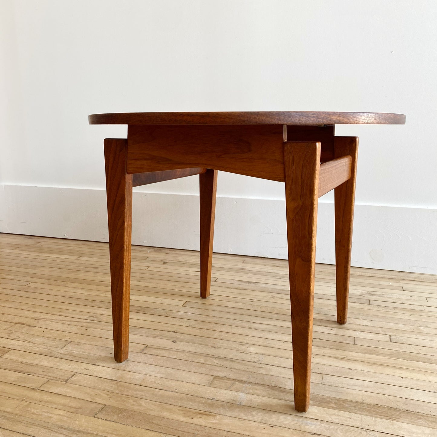 Vintage Round 'Floating' Side Table by Jens Risom