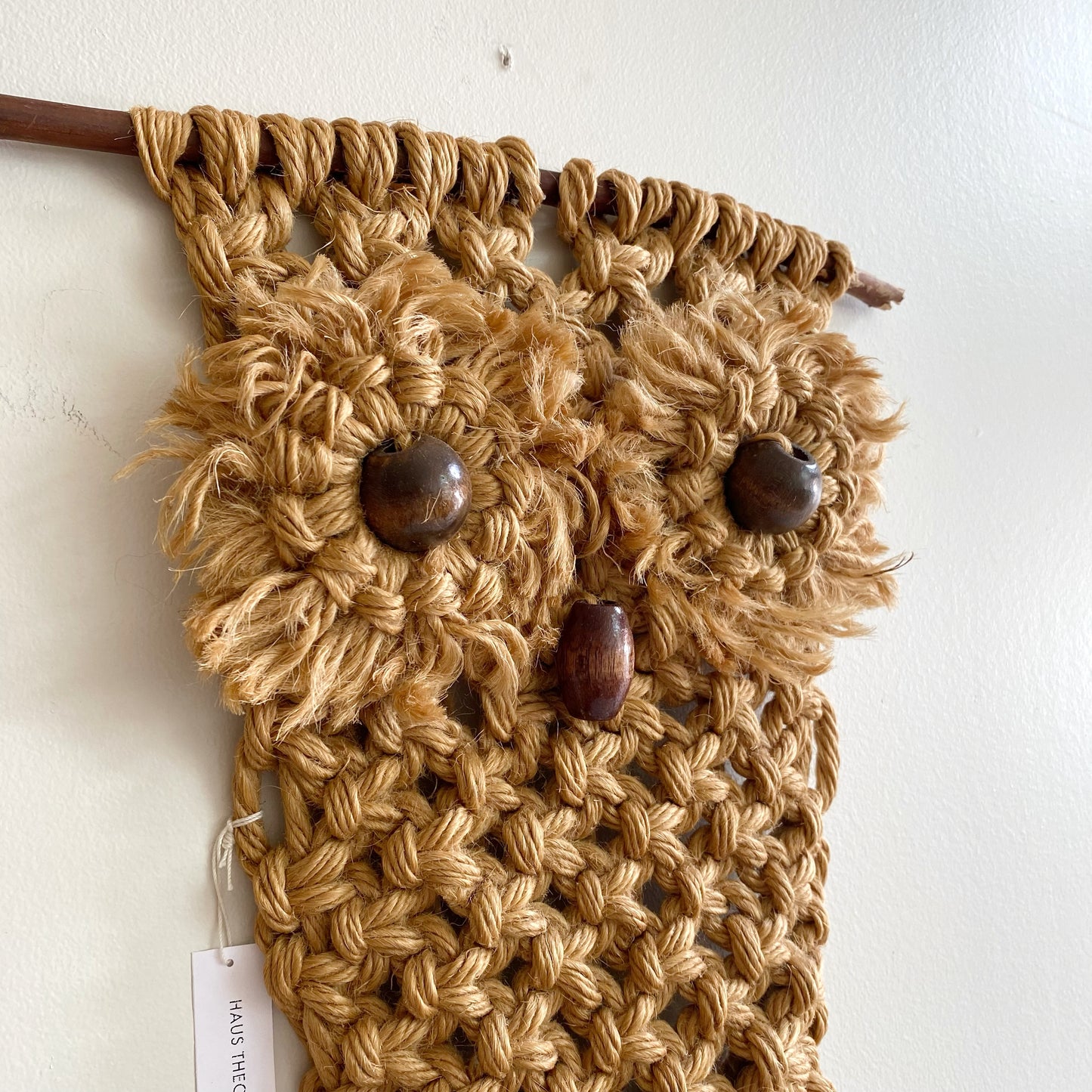 Vintage Brown Macrame Owl