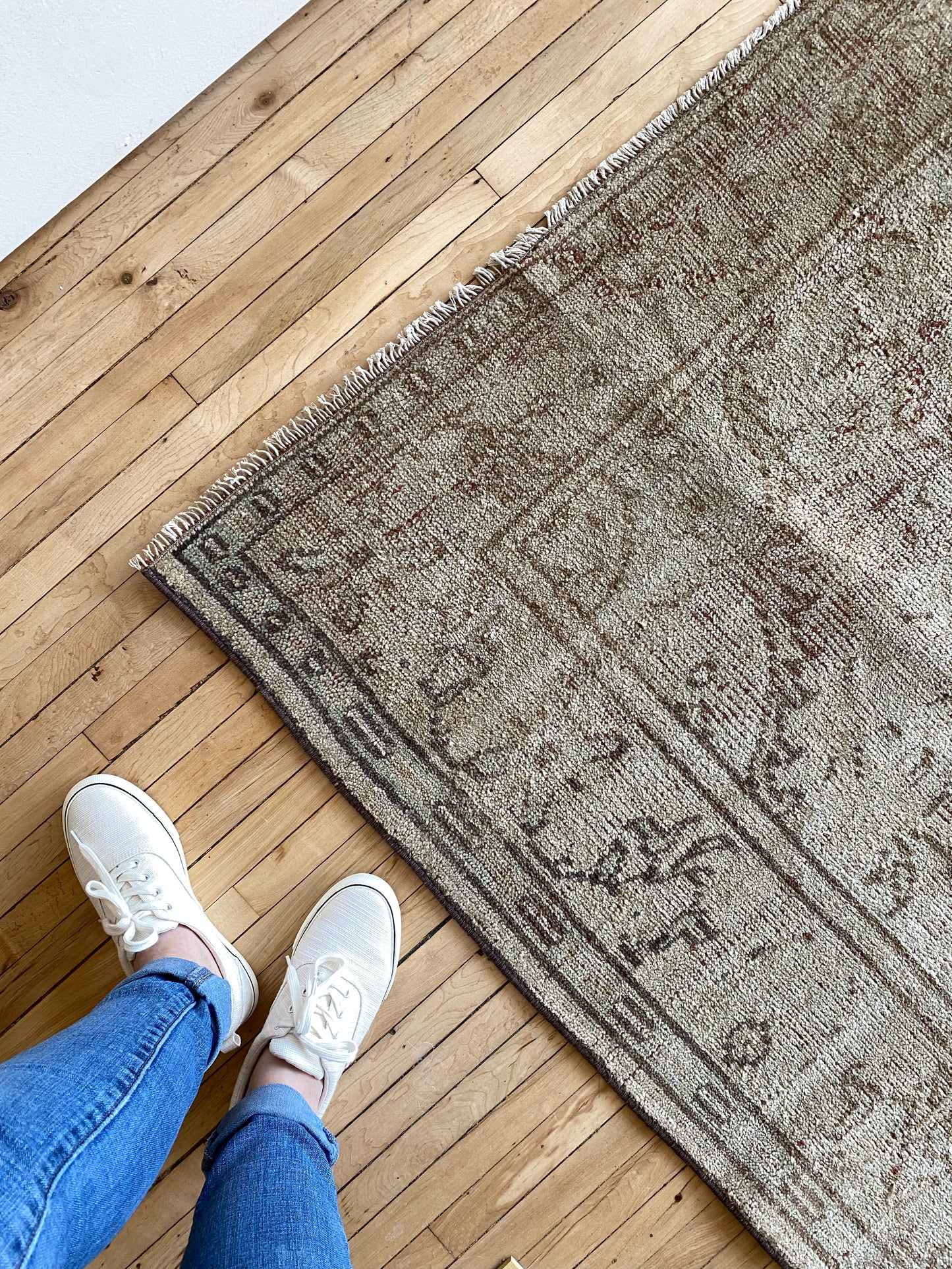 JOAN Vintage Hand-knotted Wool Area Rug (6.3 x 10)
