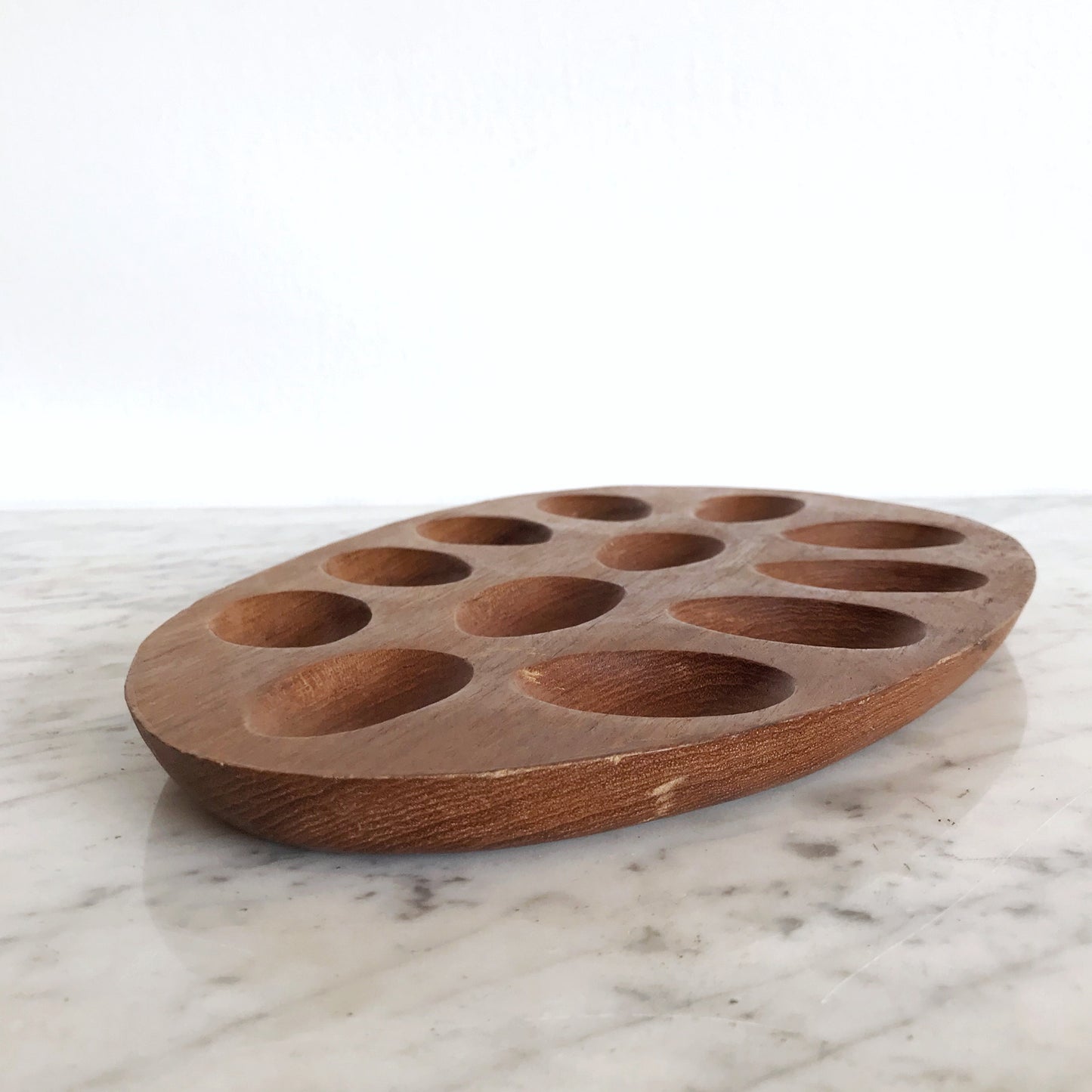 MCM Teak Egg Tray by Knobler