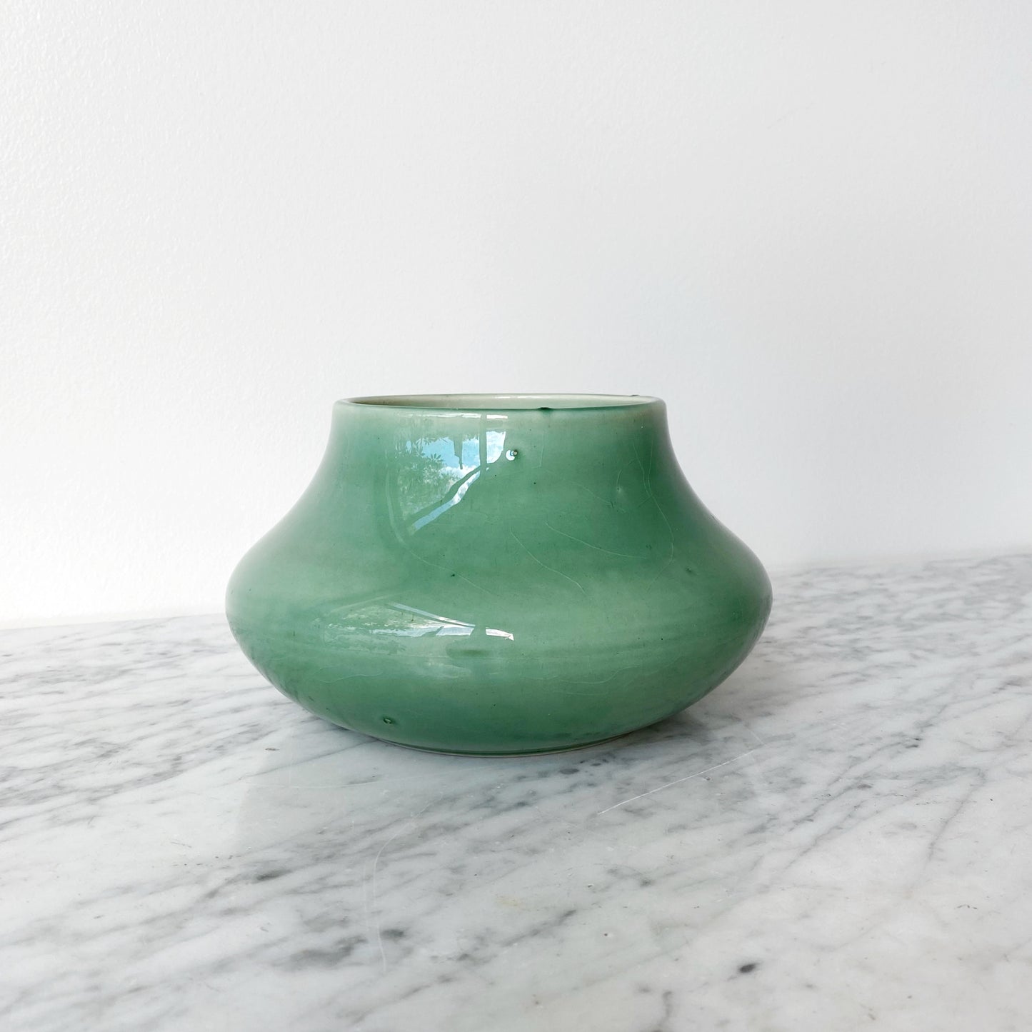 Vintage Mint Green Ceramic Planter, Red Wing Pottery