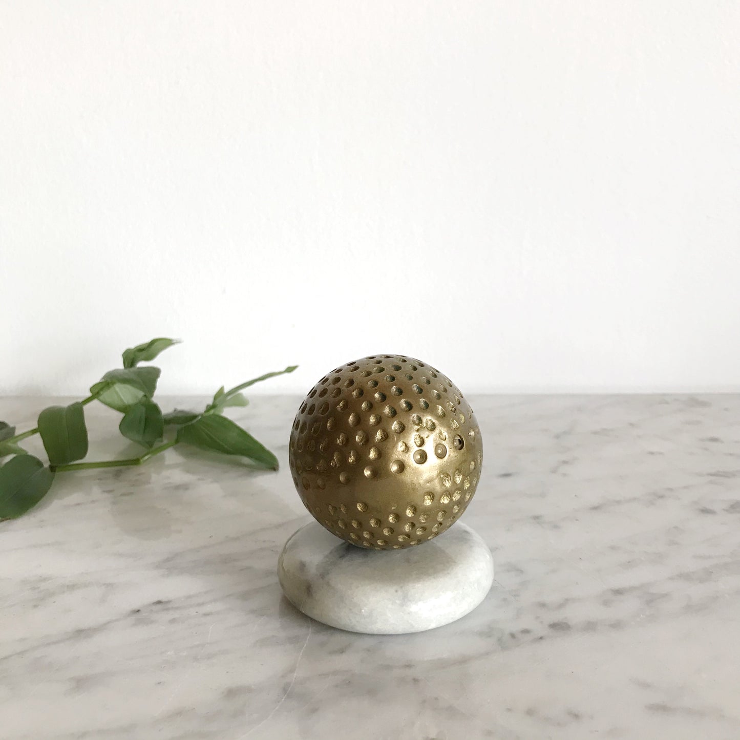 Vintage Brass Golf Ball