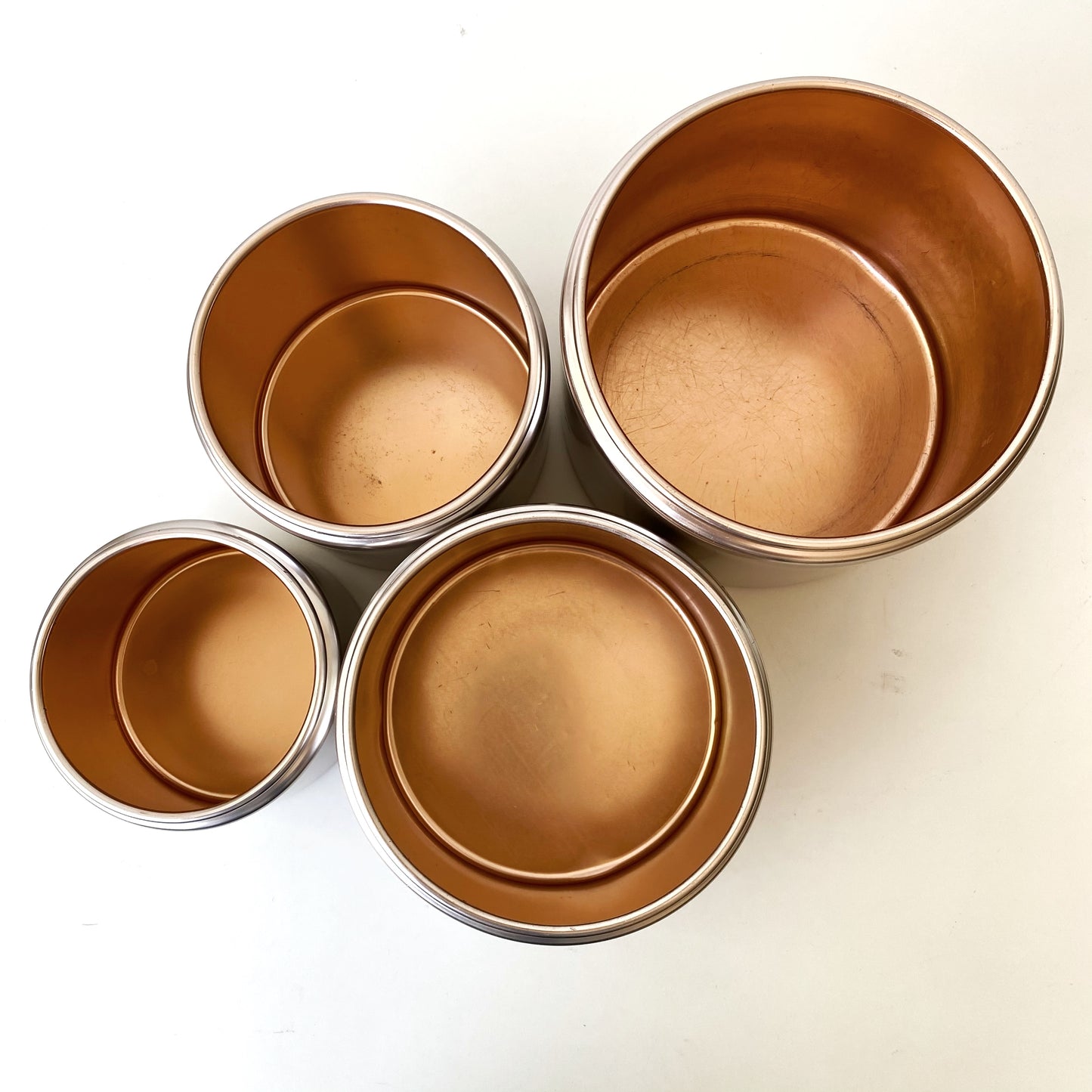 Set of Vintage 1950's Aluminum Kitchen Canister Set