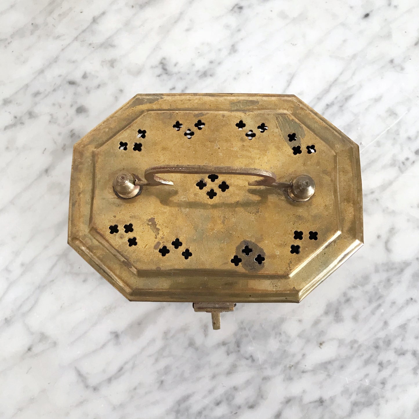 Large Vintage Brass Cricket Box