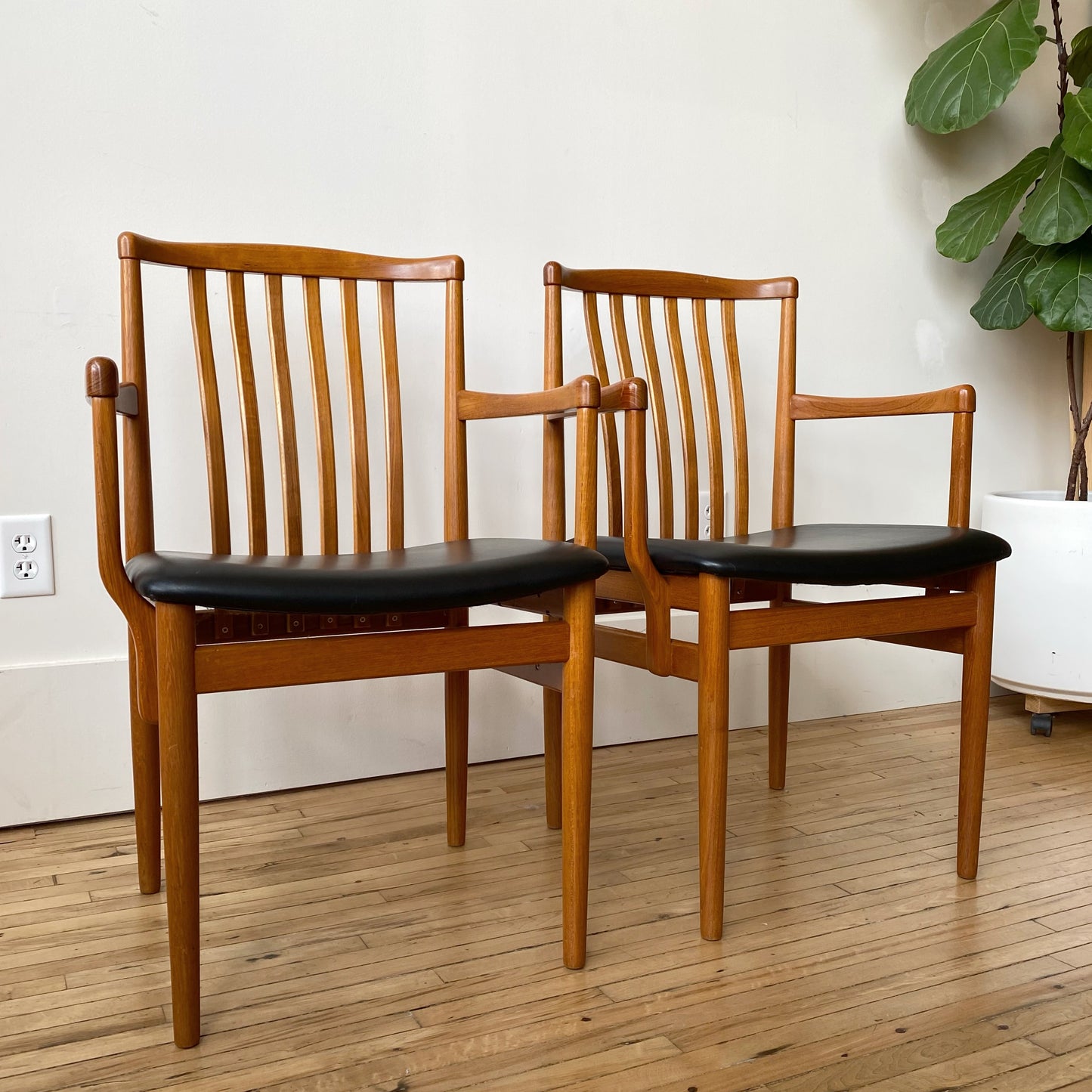 S/6 Vintage Danish Teak Dining Chairs