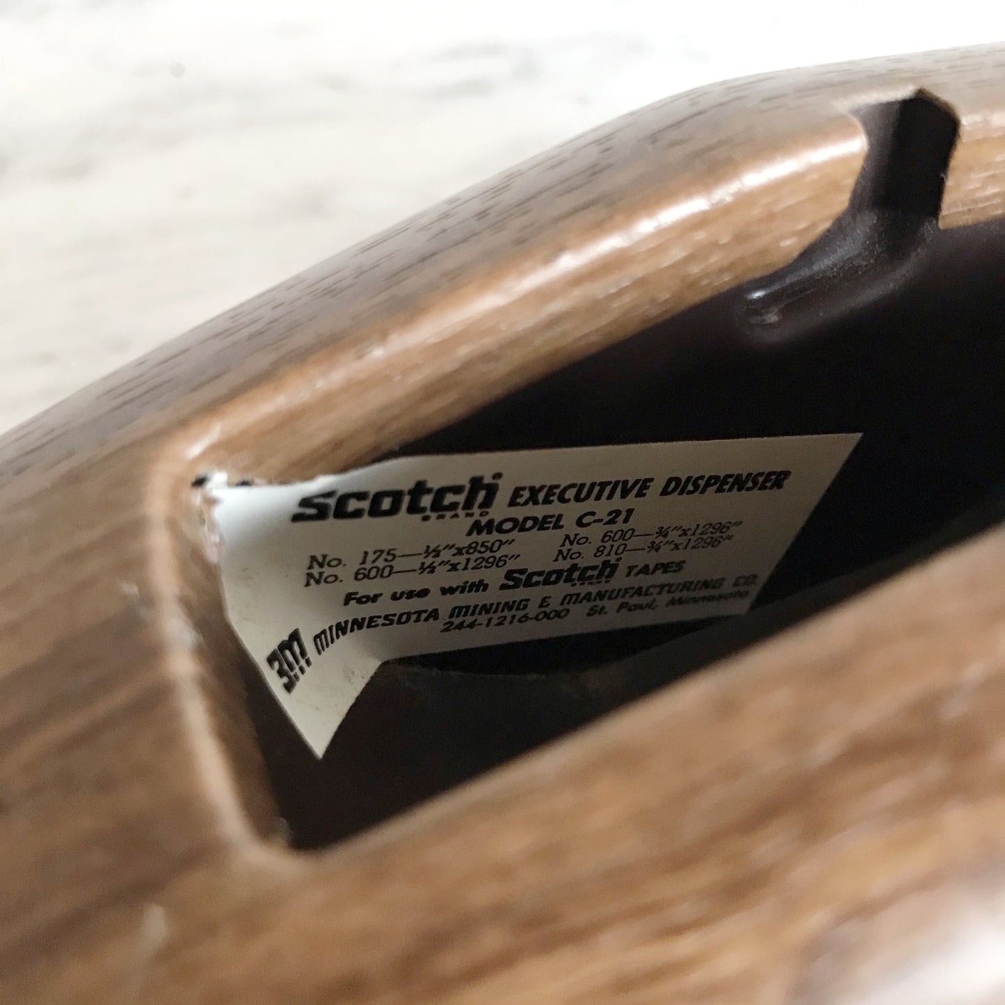 Vintage 3M Faux-Woodgrain Tape Dispenser