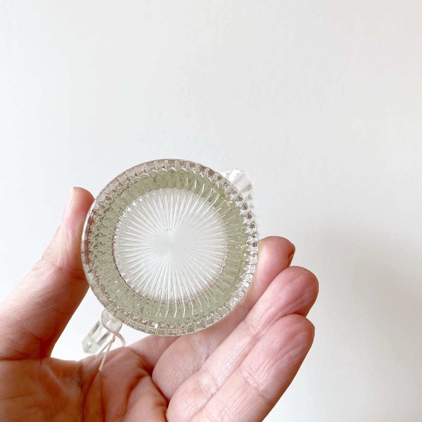 Vintage Reeded Glass Cream + Sugar Set