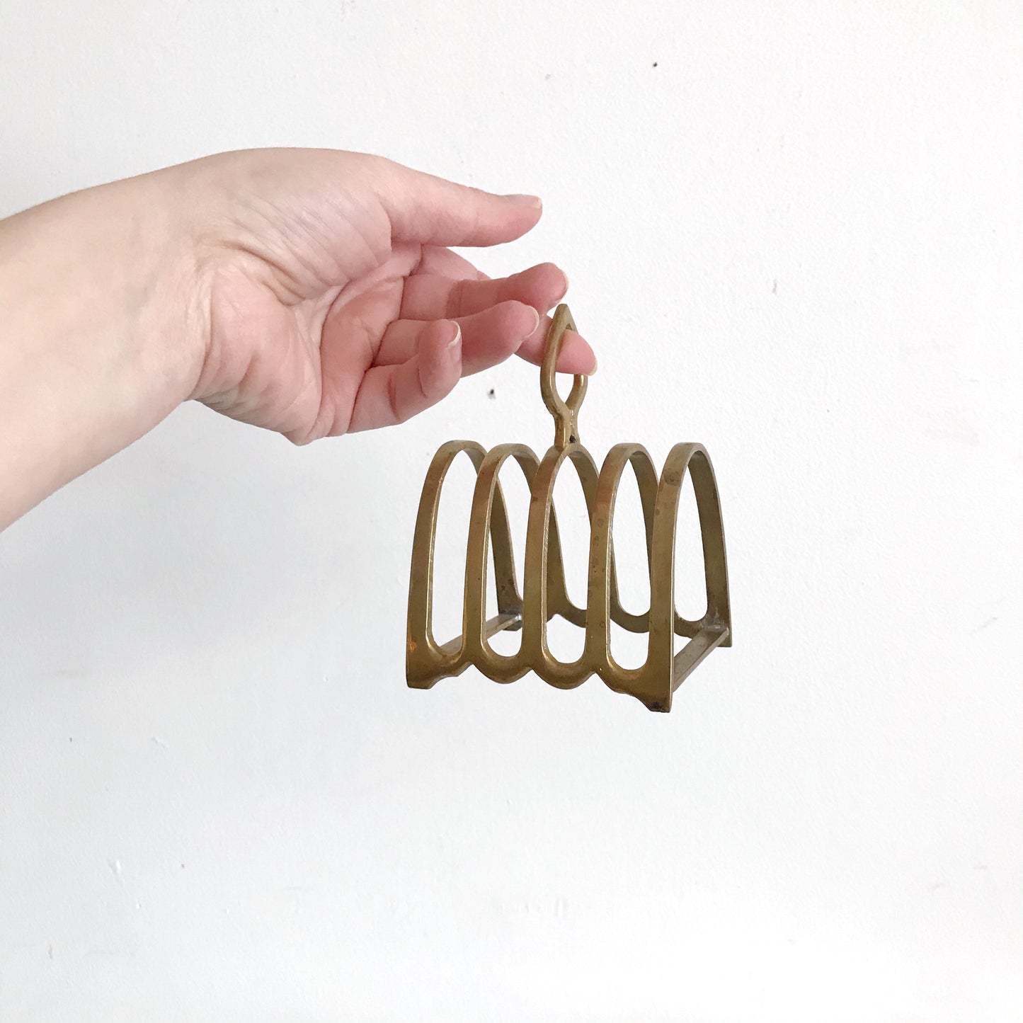 Vintage Brass Letter Holder, Spade Handle