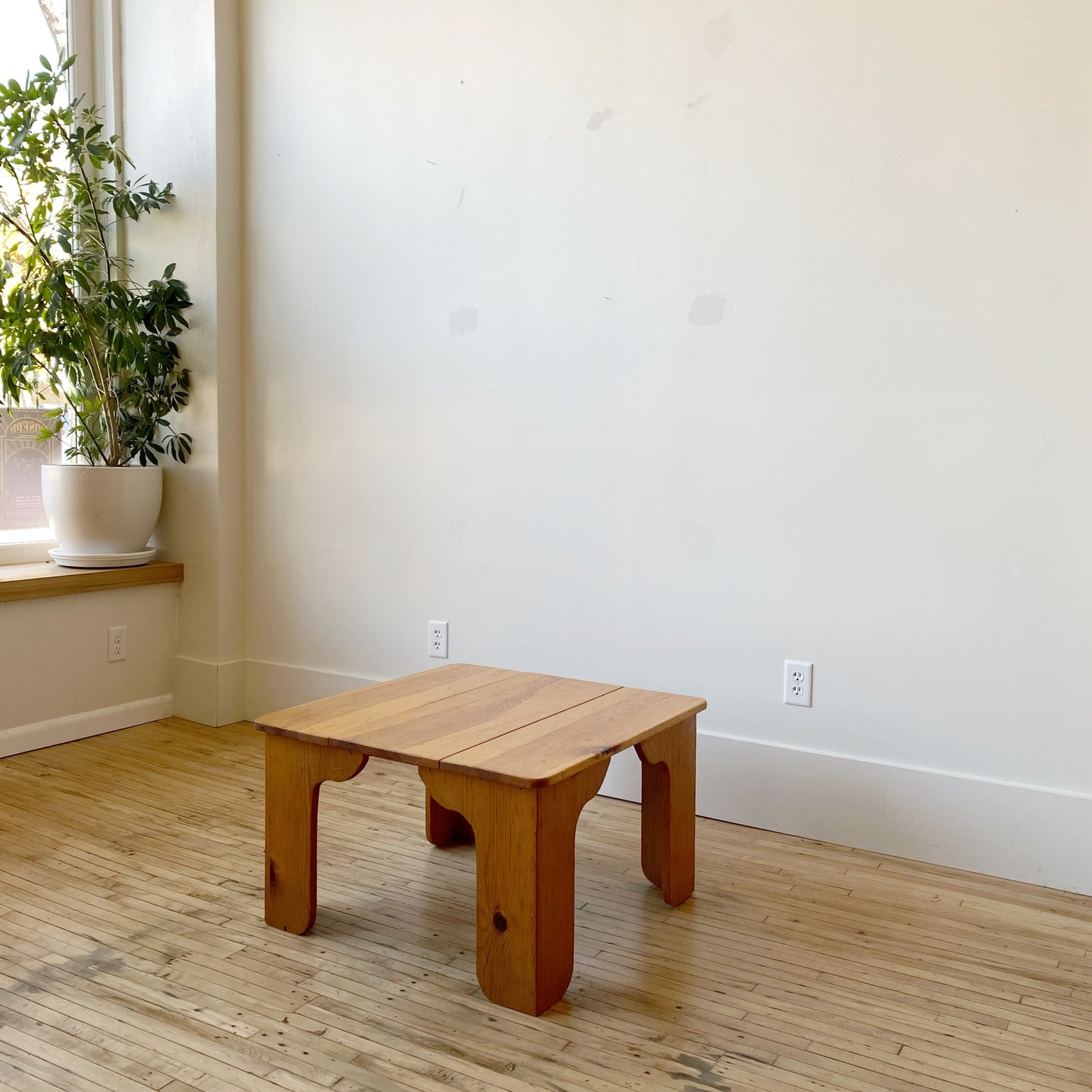 Vintage Handcrafted Folksy Coffee Table