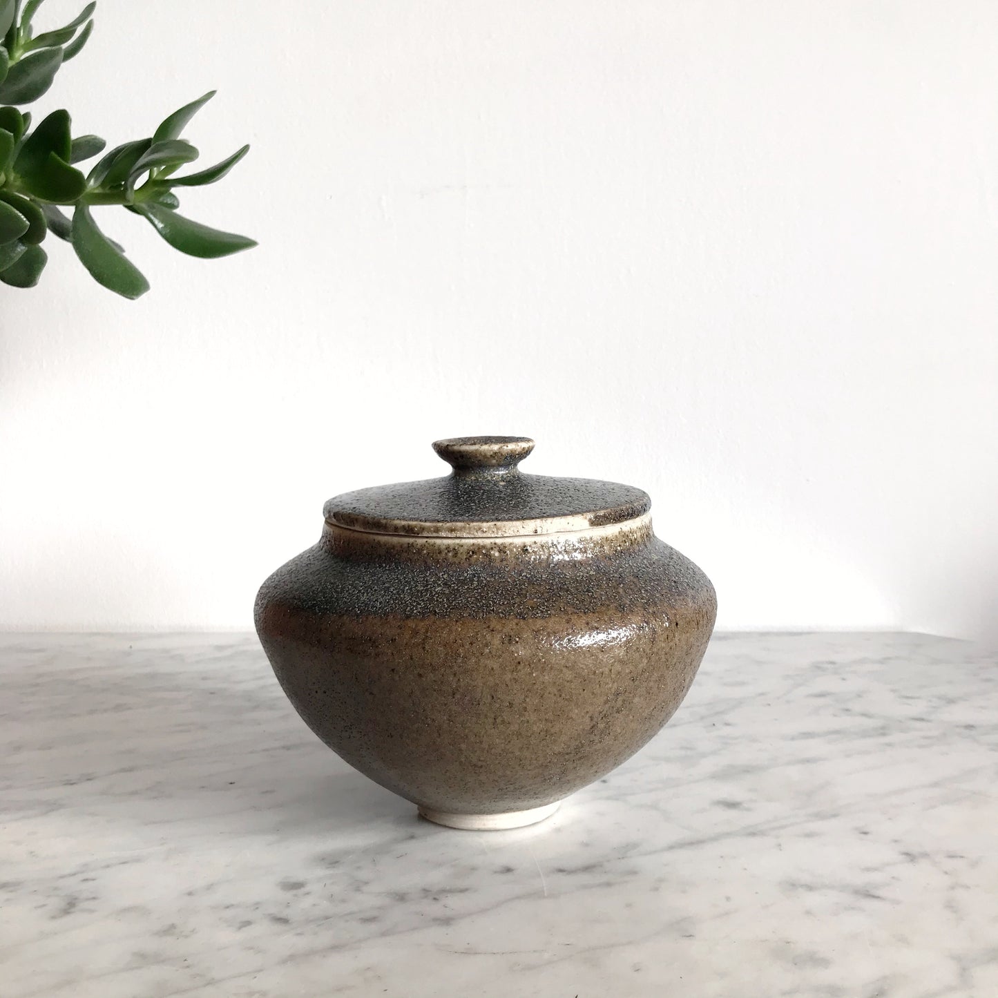 Hand-thrown Studio Pottery Container with Lid