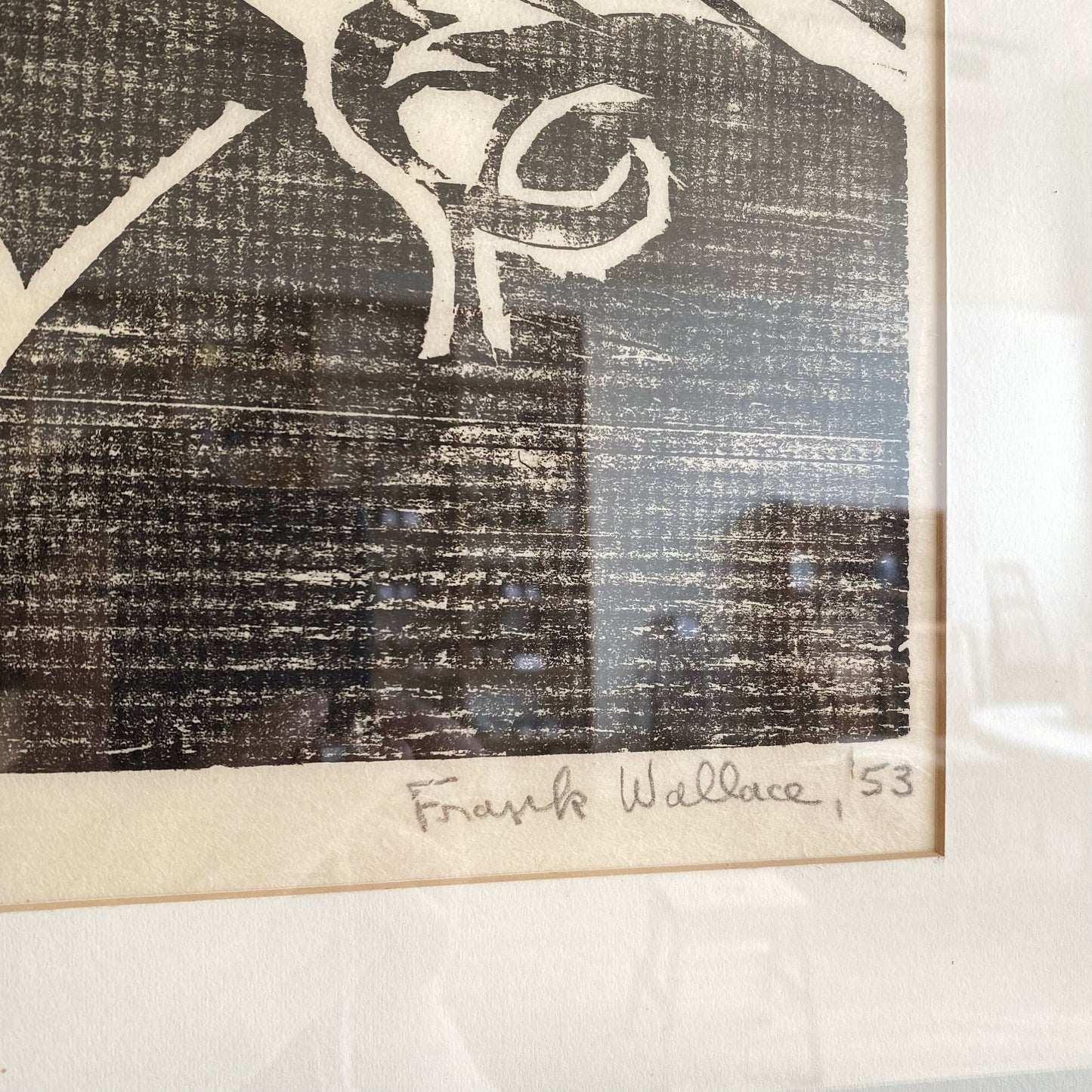 "Bull" : Vintage Original Print by Frank Wallace