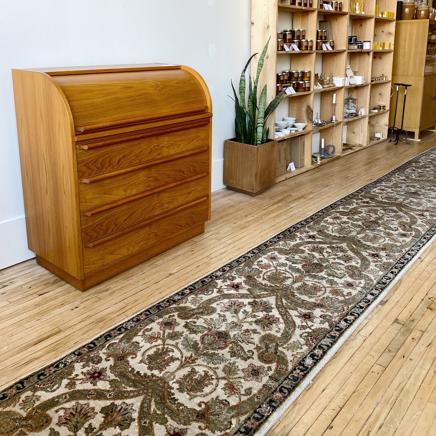 "SAGE" Vintage Hand-Knotted Runner (2'6" x 22')