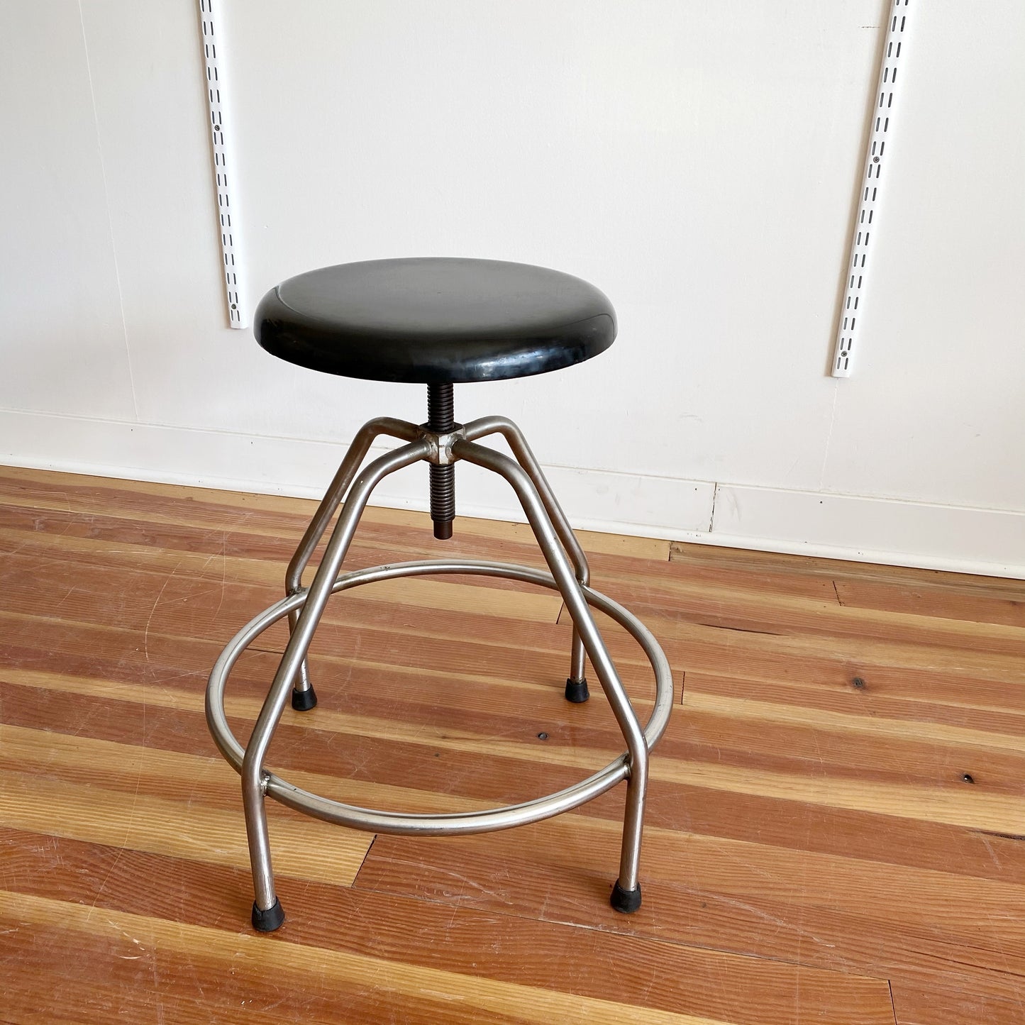 Vintage Industrial Stool, Adjustable Height