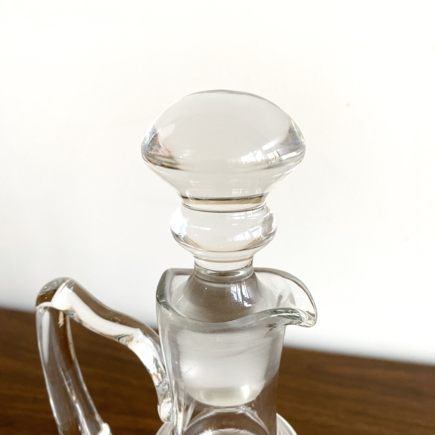 Large Vintage Glass Decanter Pitcher