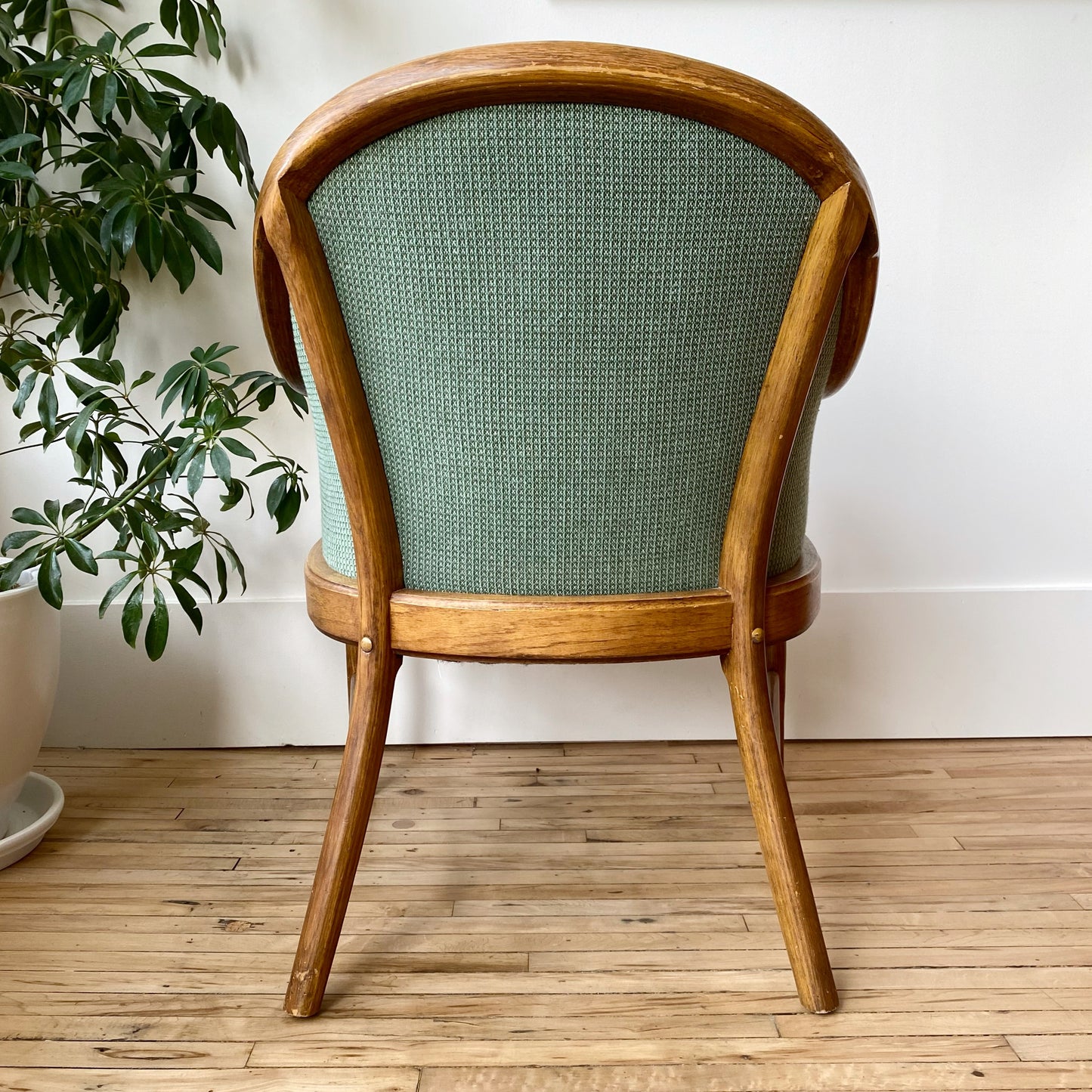 Vintage Green Upholstered Side Chair