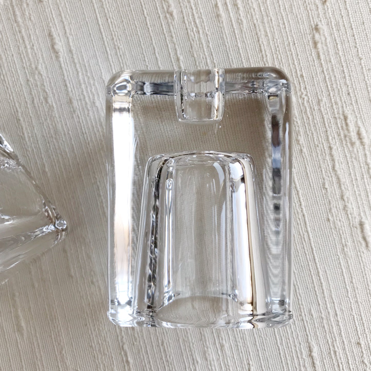 PAIR: Glass Duo Votive / Taper Candle Holders