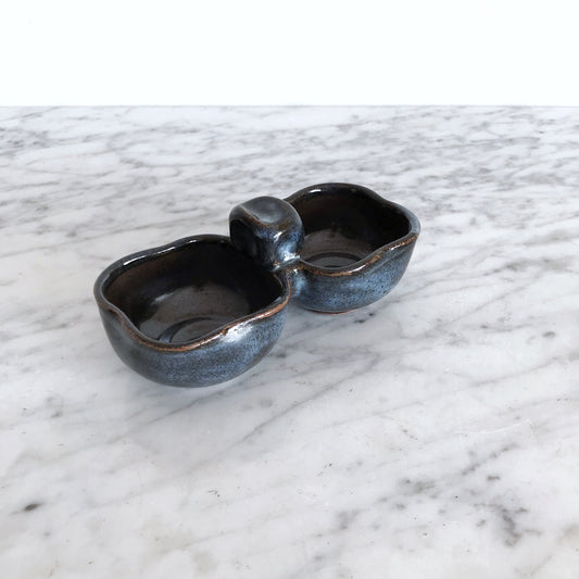 Handcrafted Stoneware Double Dish