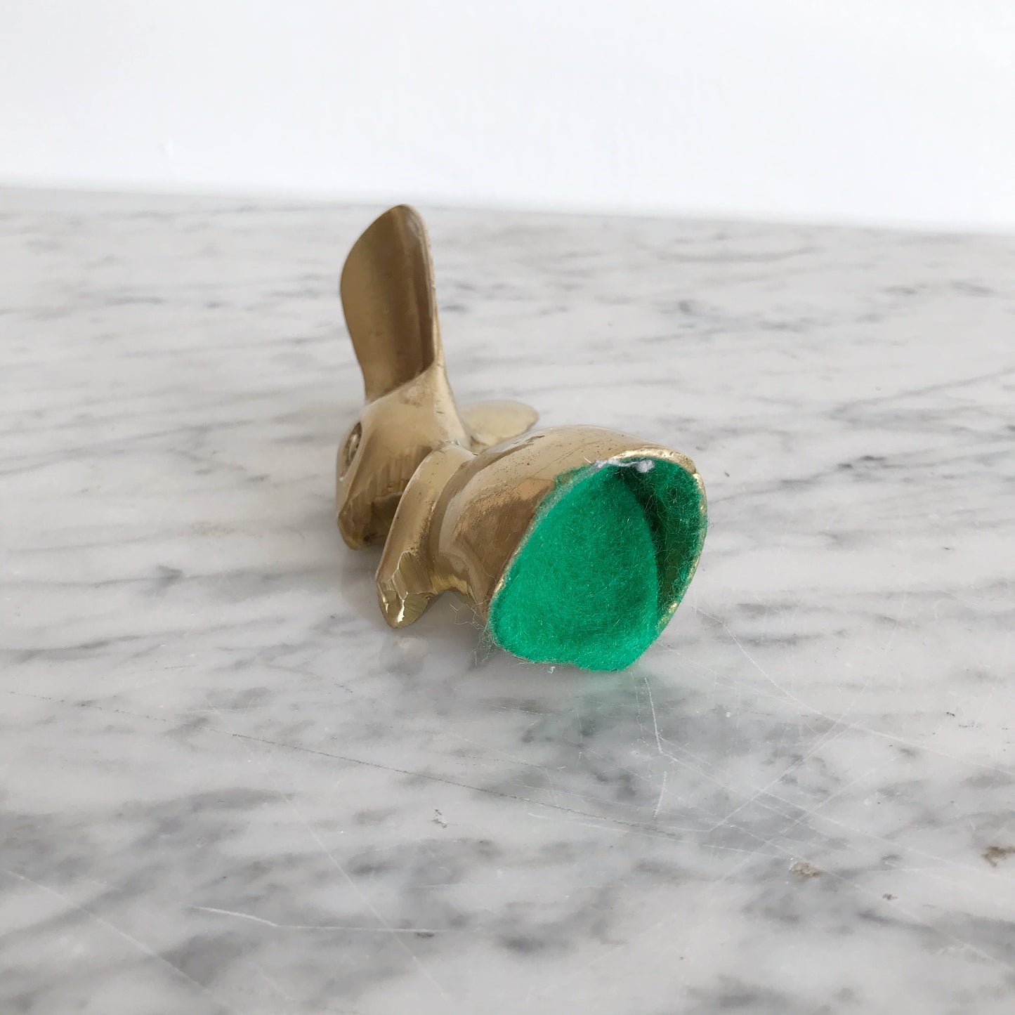 Small Vintage Brass Mouse, 4”
