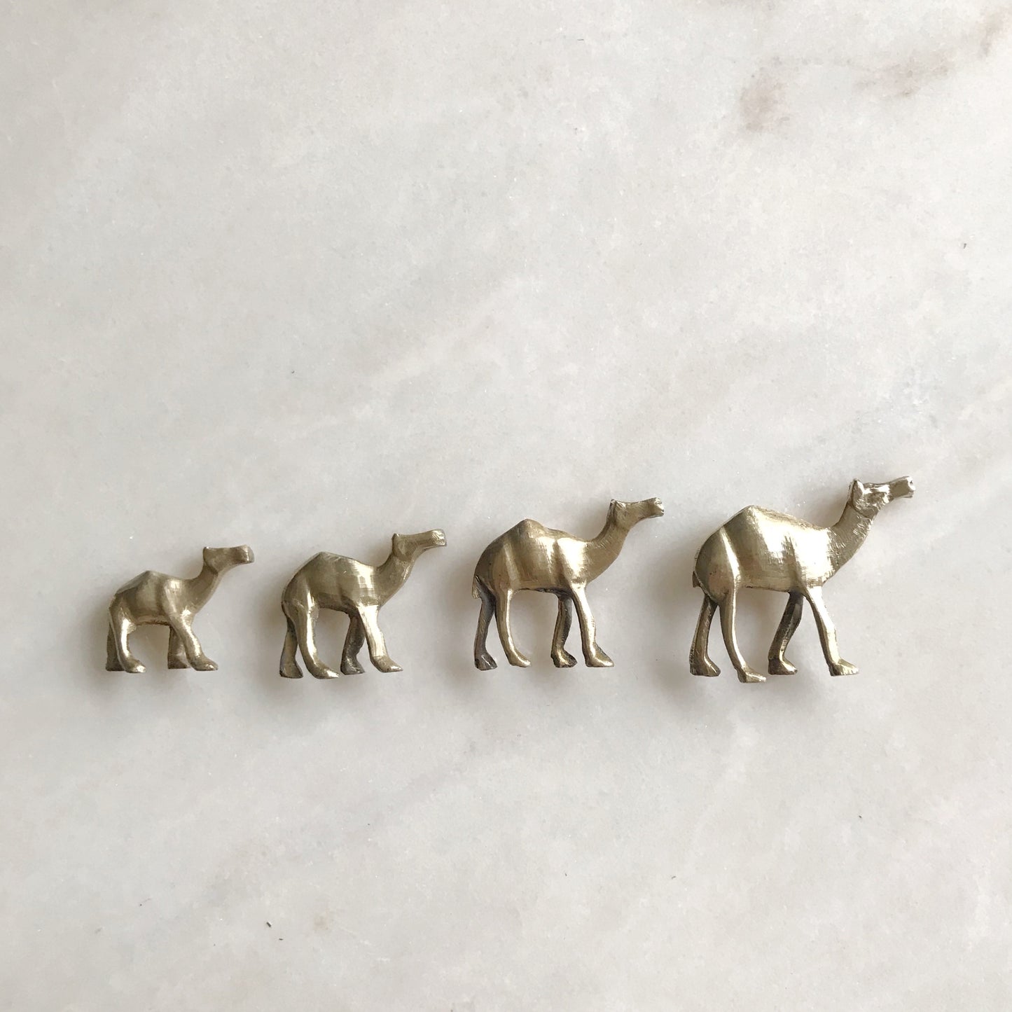 Collection of Small Vintage Brass Camels