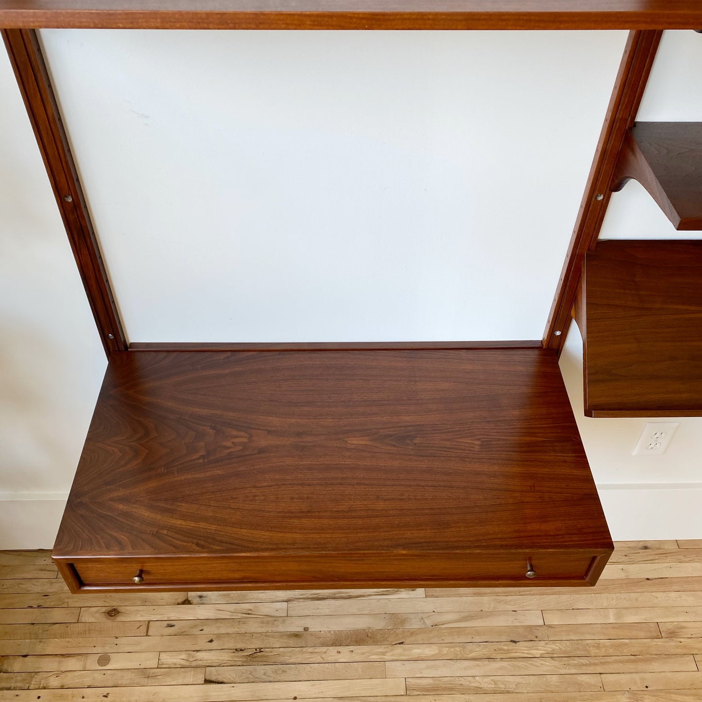 Vintage Mid Century Double Bay Wall Unit