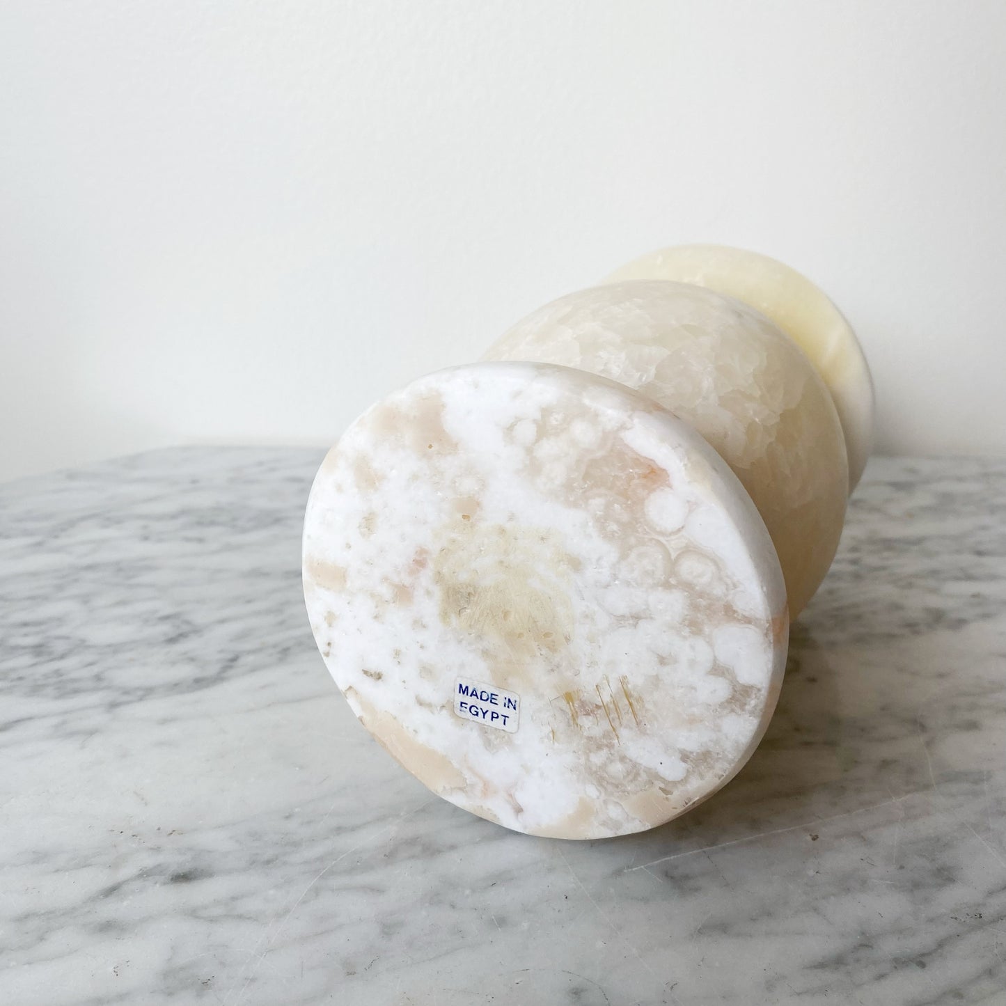 Vintage Onyx Marble Vase, 6.25”
