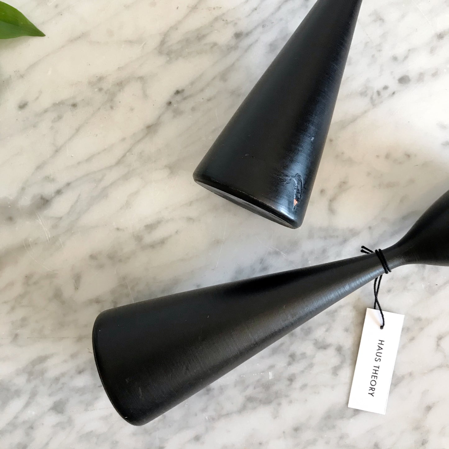 Vintage Black & Red Modern Candle Holders, Sweden