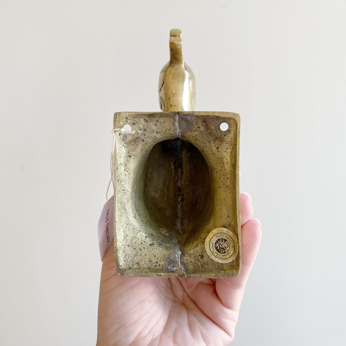 Vintage Brass Chicken Wall Hook