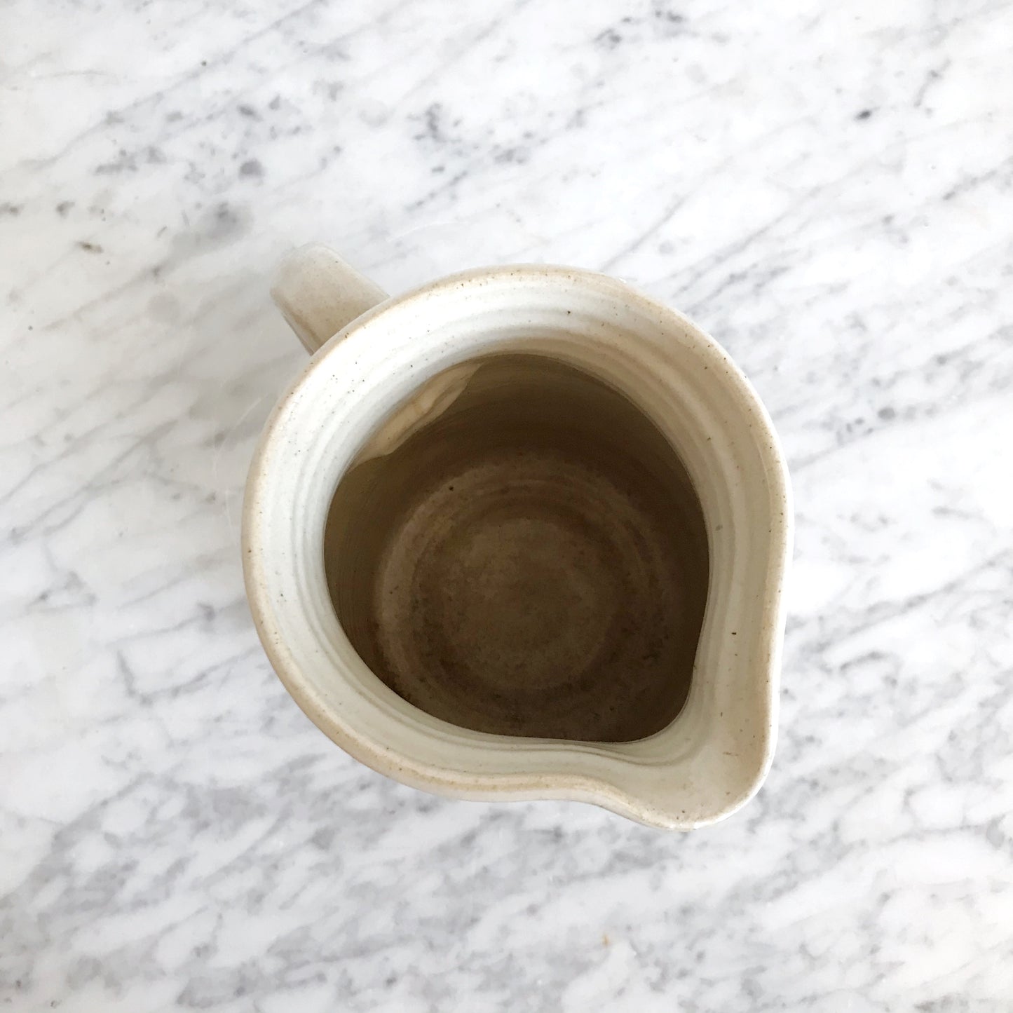 Vintage Stoneware Pitcher with Abstract Strokes