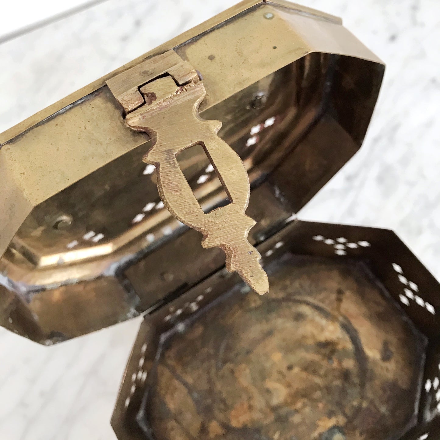 Large Vintage Brass Cricket Box