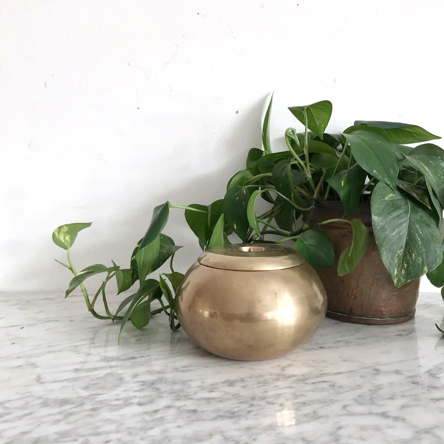 Heavy Vintage Brass Container