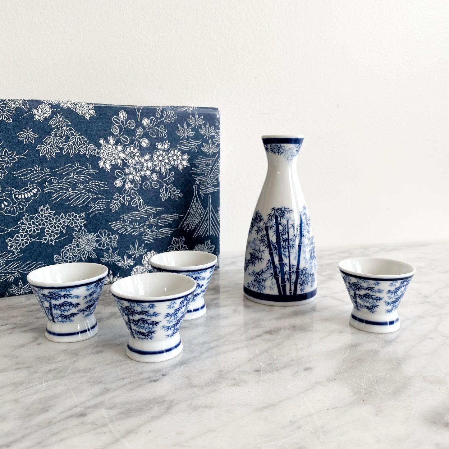 Vintage Porcelain Sake Set (5-piece)