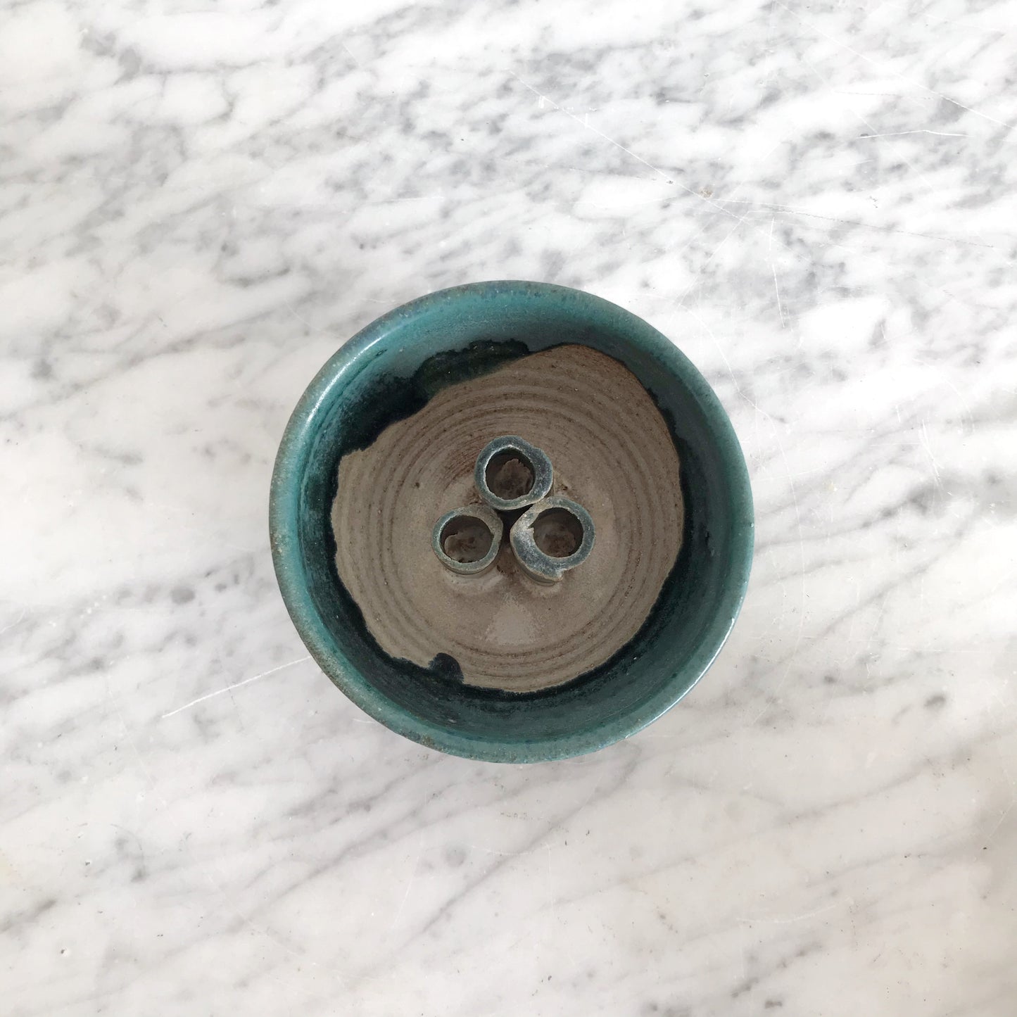 Handcrafted Stoneware Triple Bud Vase