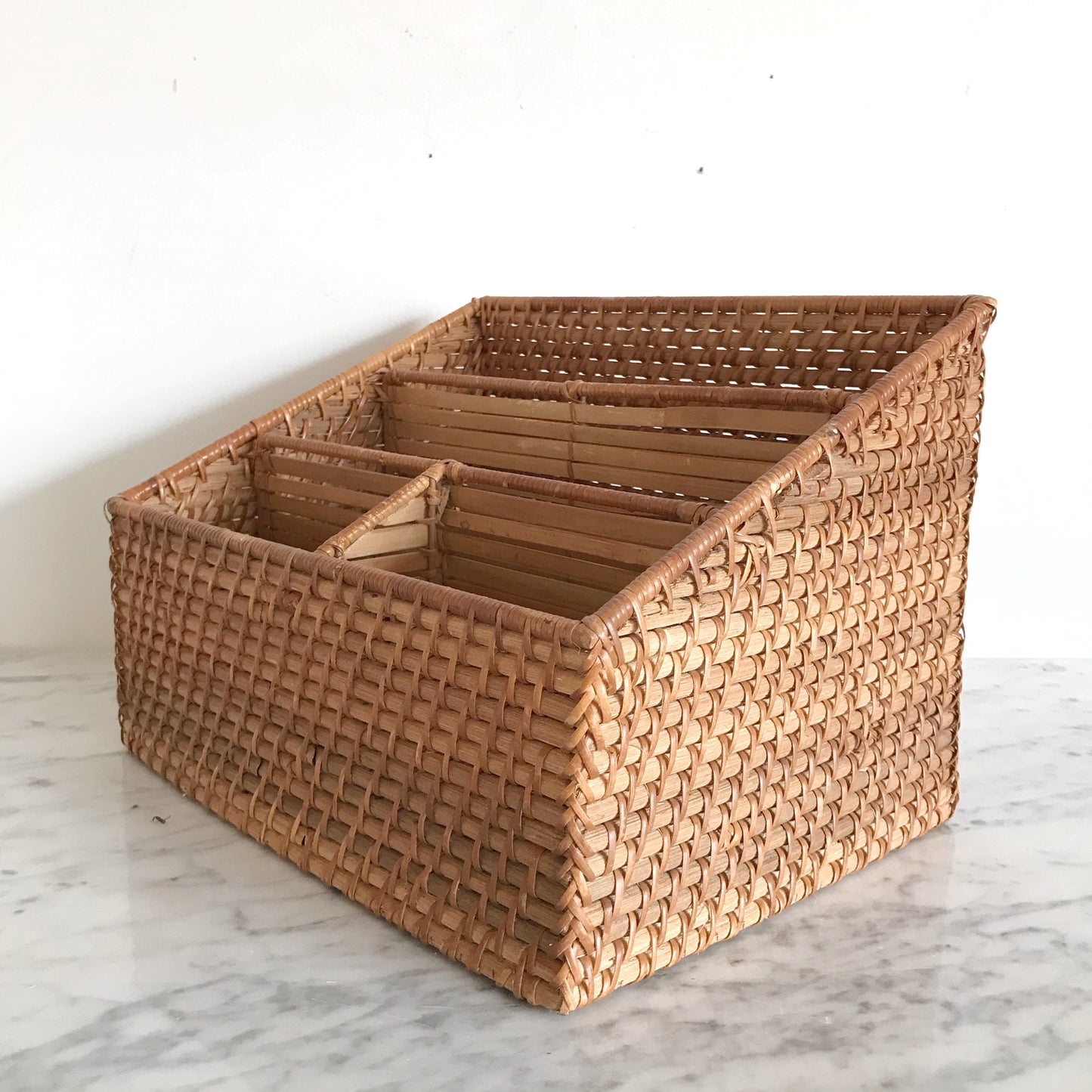 Large Wicker Desk Organizer Sorter