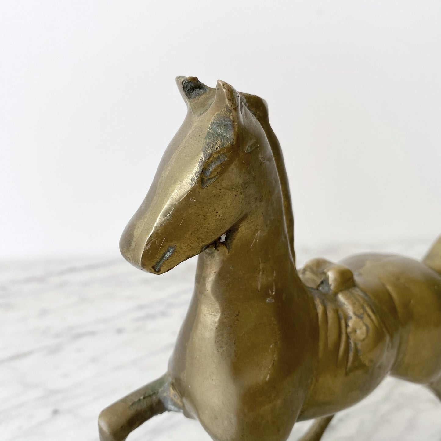 Vintage Brass Horse Statue