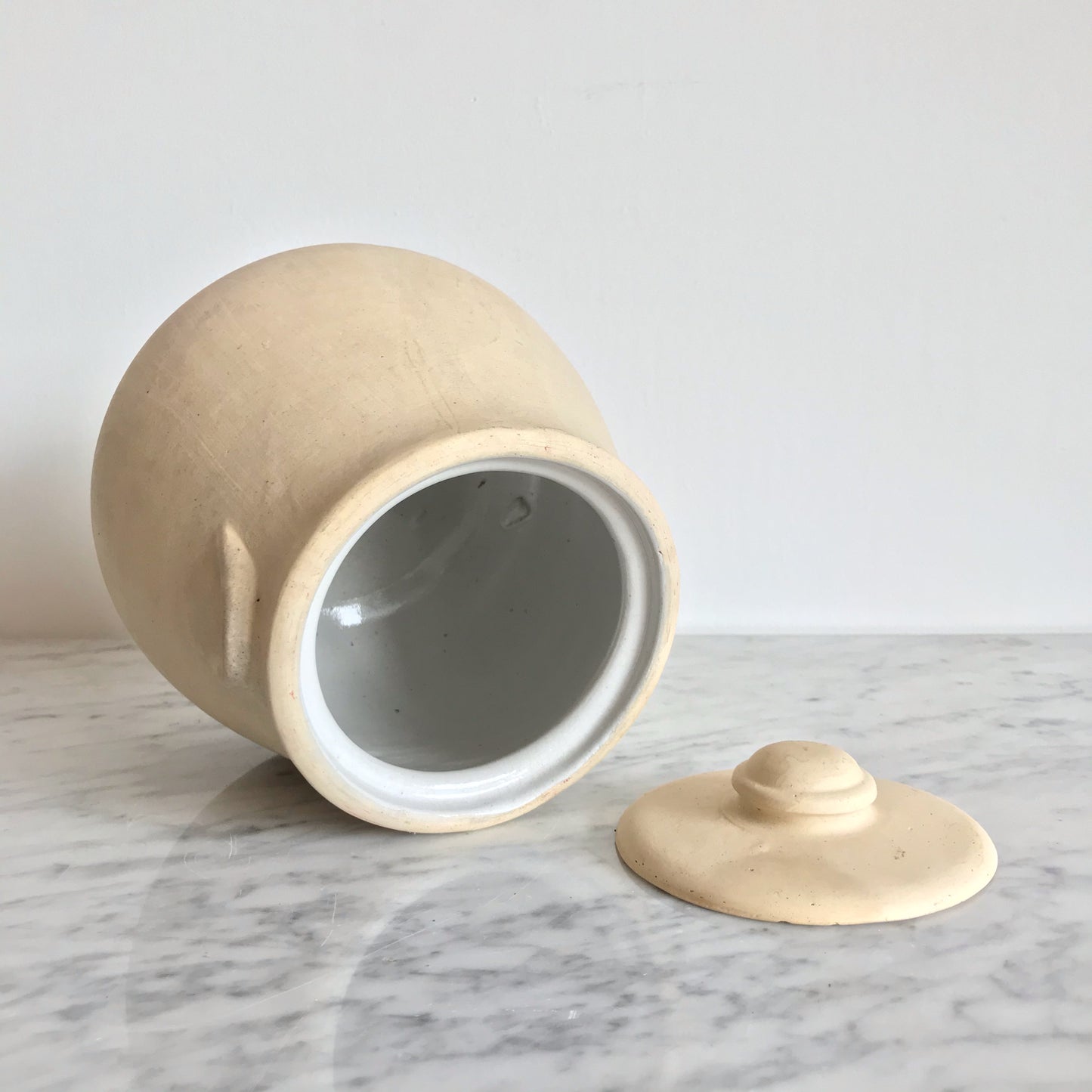 Large Vintage Clay Canister